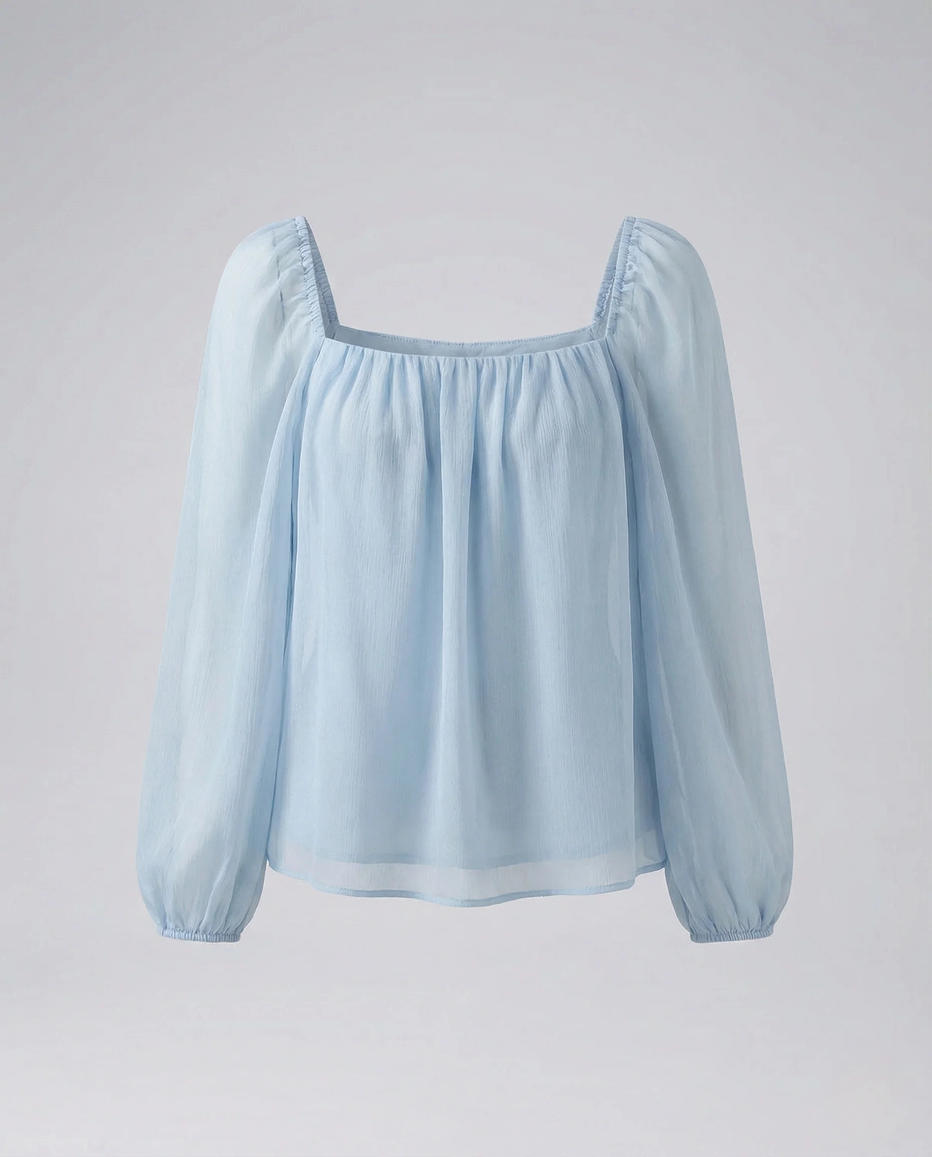 Damen Chiffonbluse mit Carree Ausschnitt - Image 5