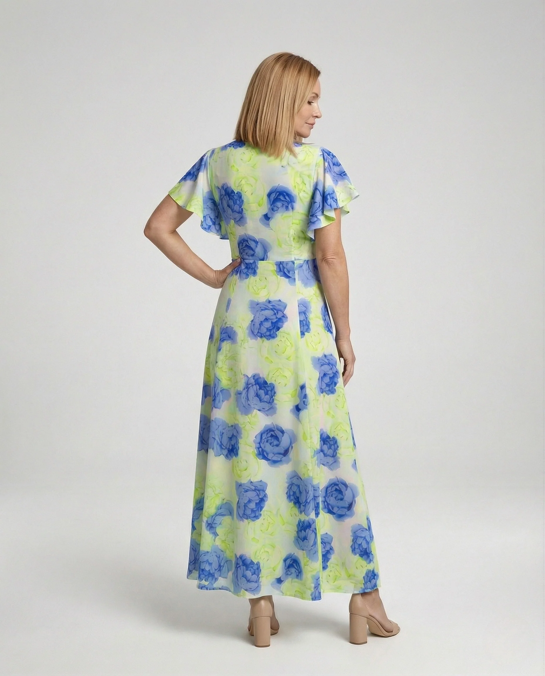 Damen Abendkleid Drapé Look - Image 4
