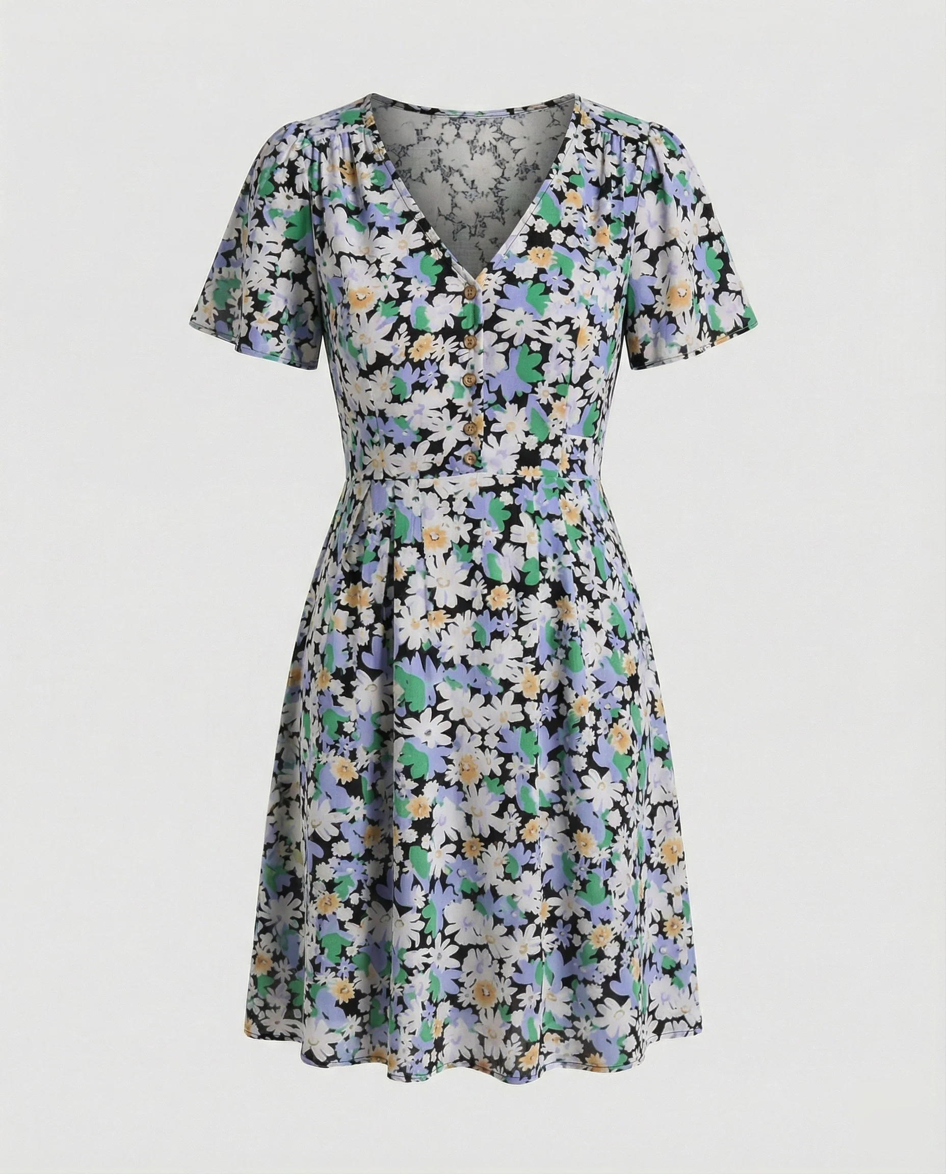 Damen Freizeitkleid Mini mit V-Ausschnitt - Image 5