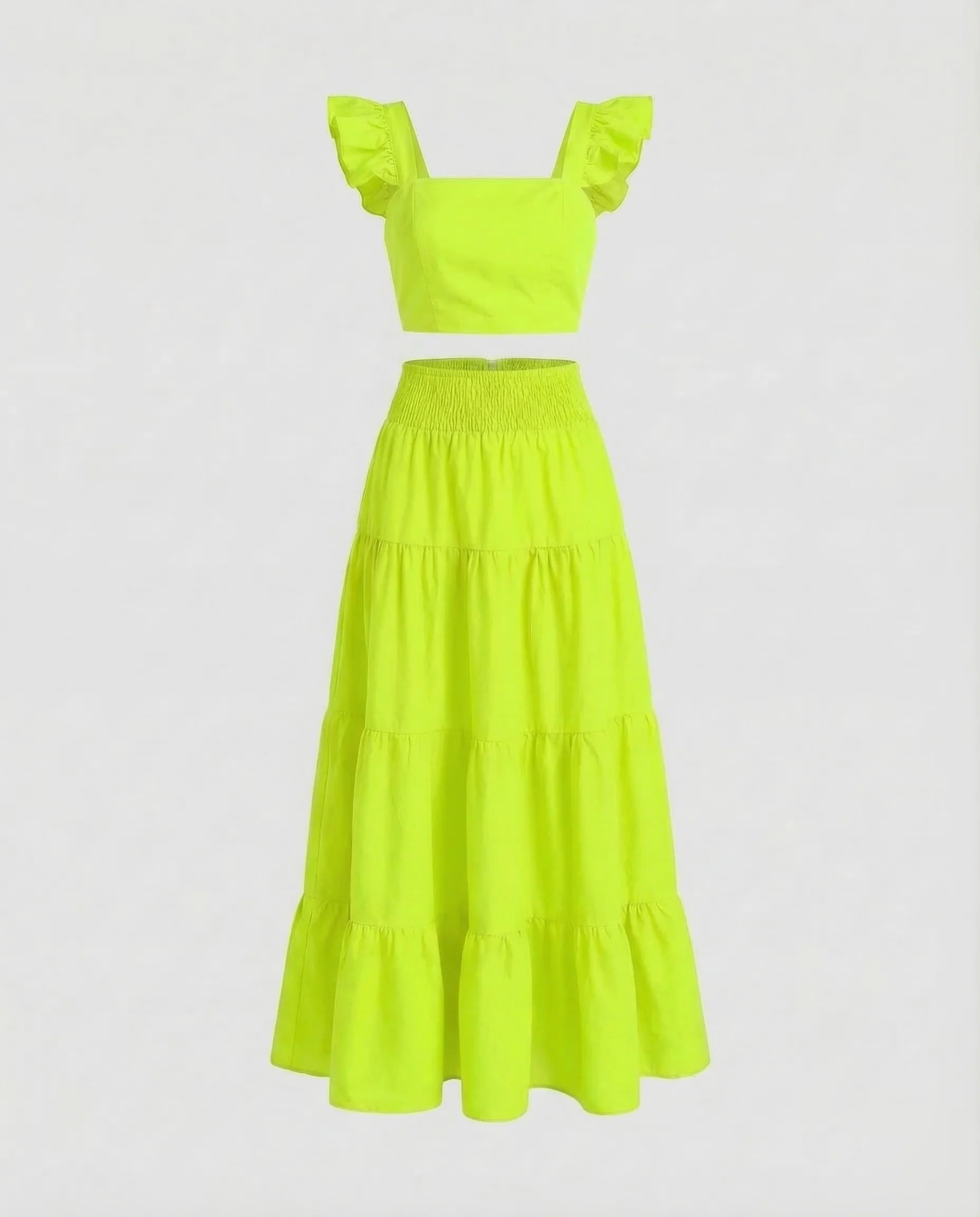 Damen Sommer Set Crop Top Maxirock - Image 7