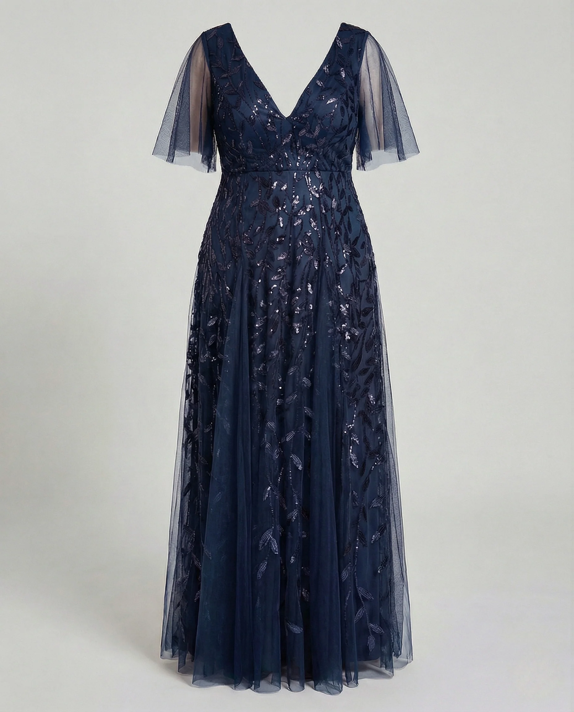 Damen Abendkleid A-Linie Tüll - Image 6