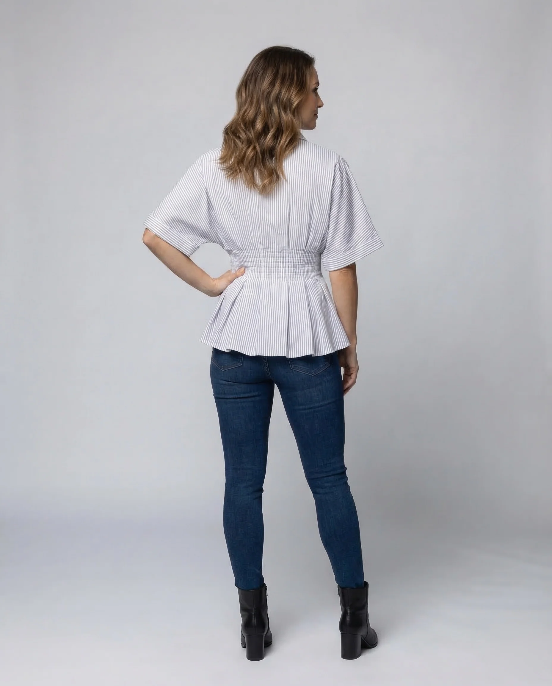 Bluse Damen Figurbetont Fledermaus - Image 4