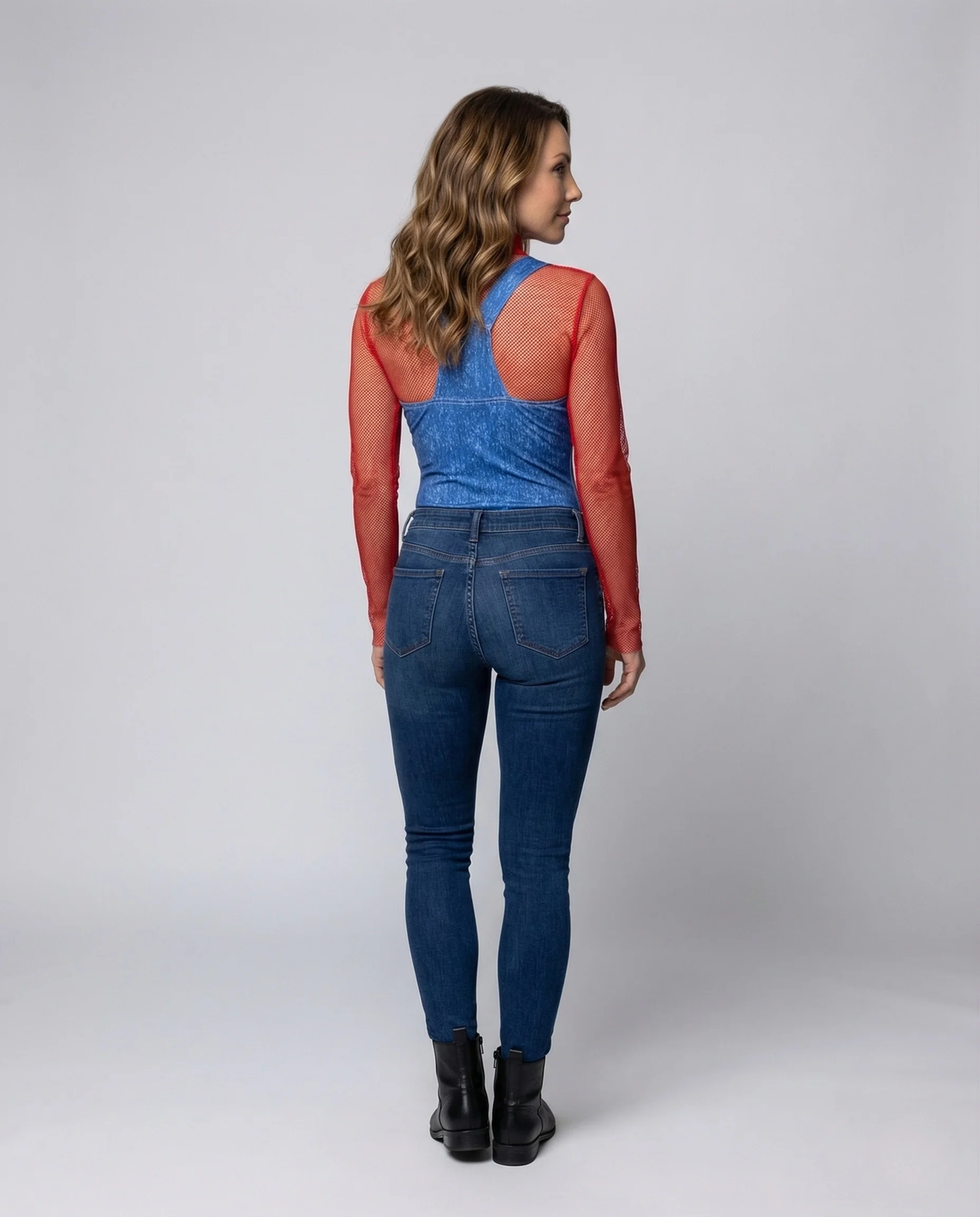 Damen Neckholder Body Figurbetont Hoher Beinausschnitt Knopfdetails - Image 3