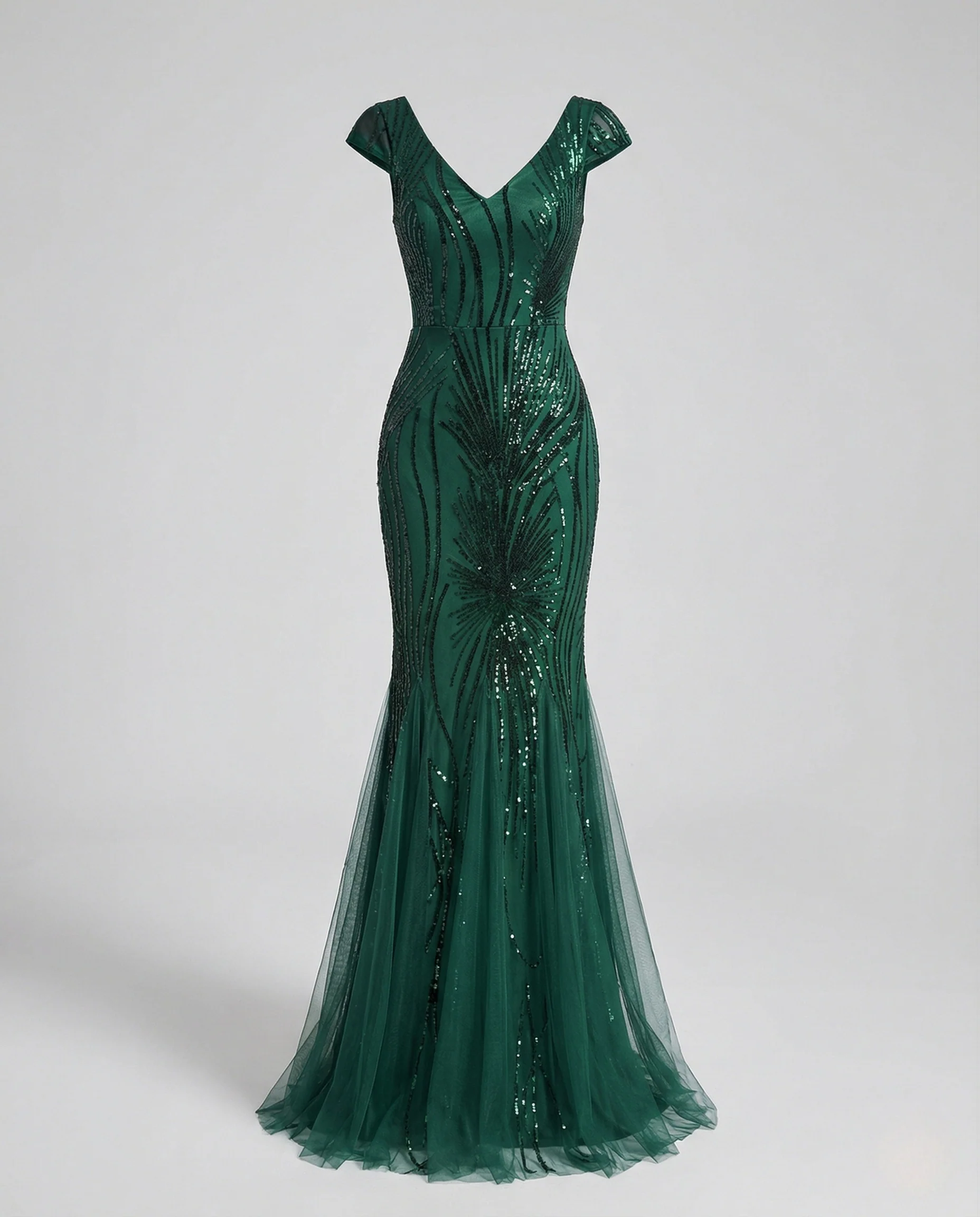 Damen Abendkleid Meerjungfrau Pailletten - Image 4
