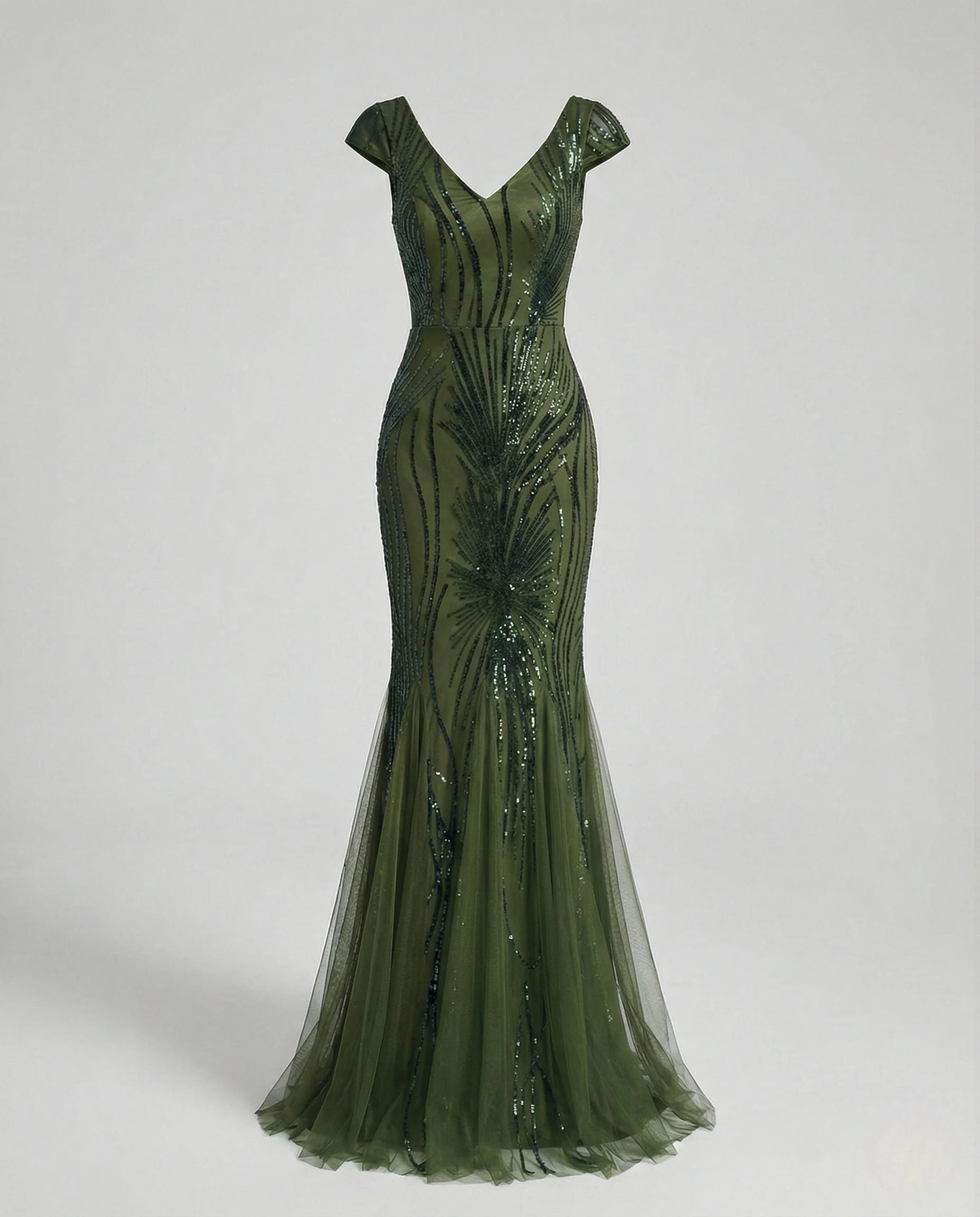 Damen Abendkleid Meerjungfrau Pailletten - Image 6
