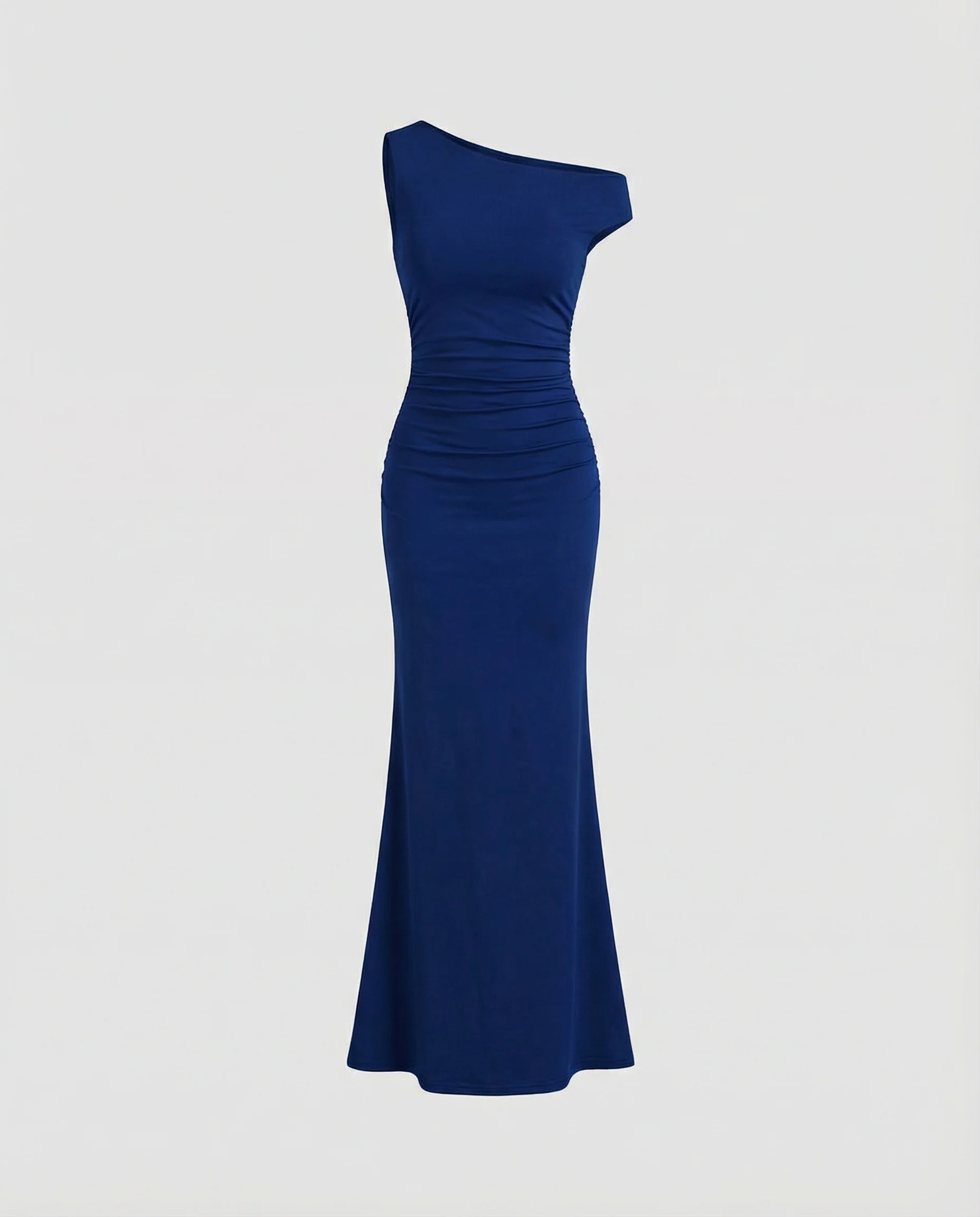Figurbetontes Maxikleid asymmetrisch mit Raffung - Image 7