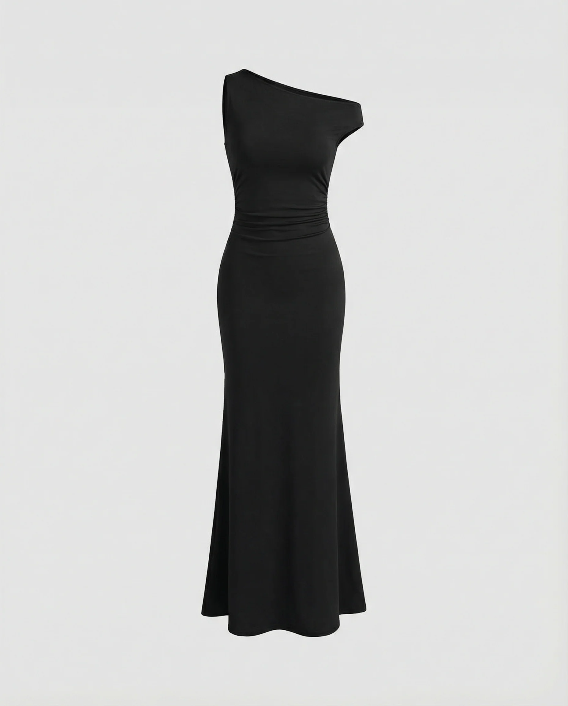 Figurbetontes Maxikleid asymmetrisch mit Raffung - Image 8