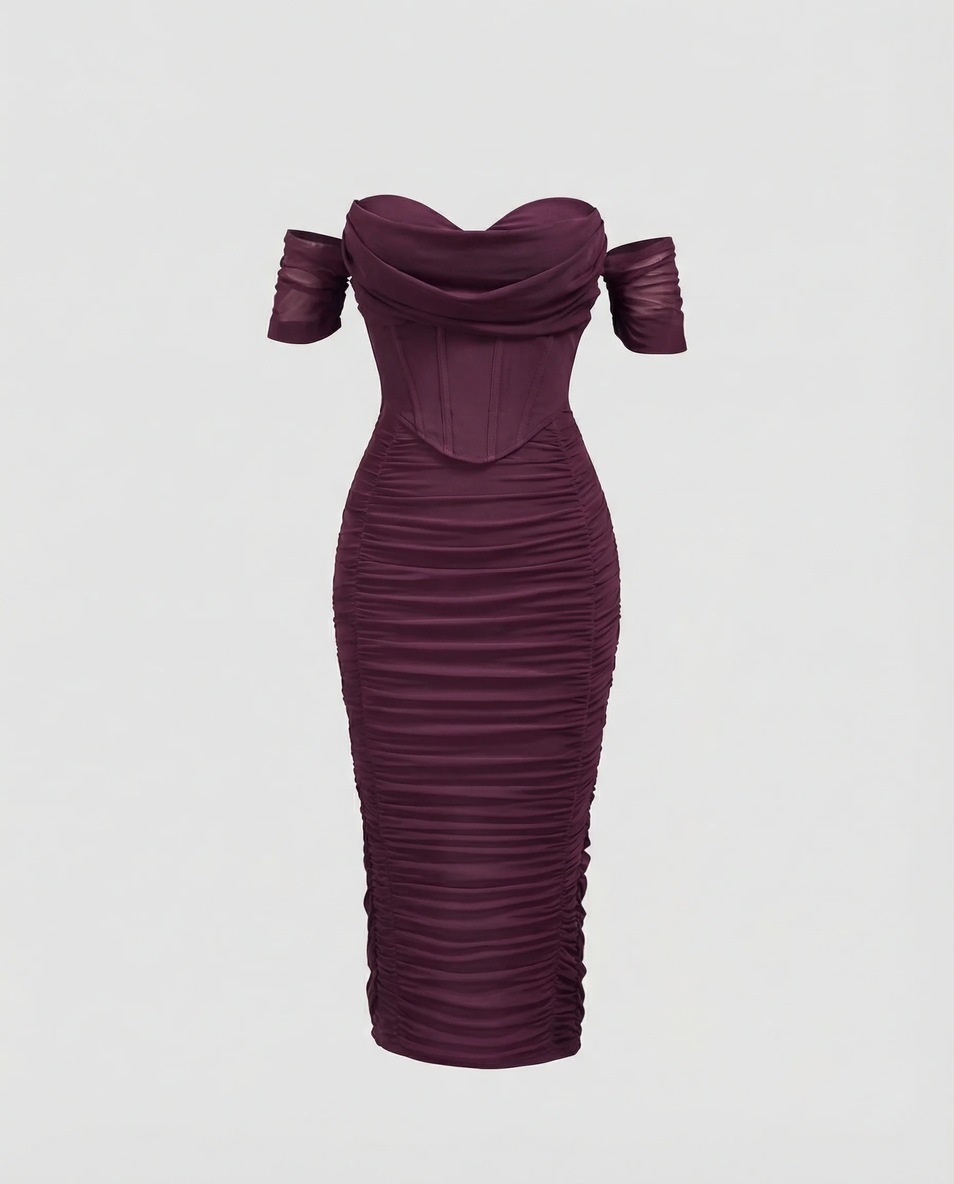 Damen Bardot Midikleid figurbetont - Image 10