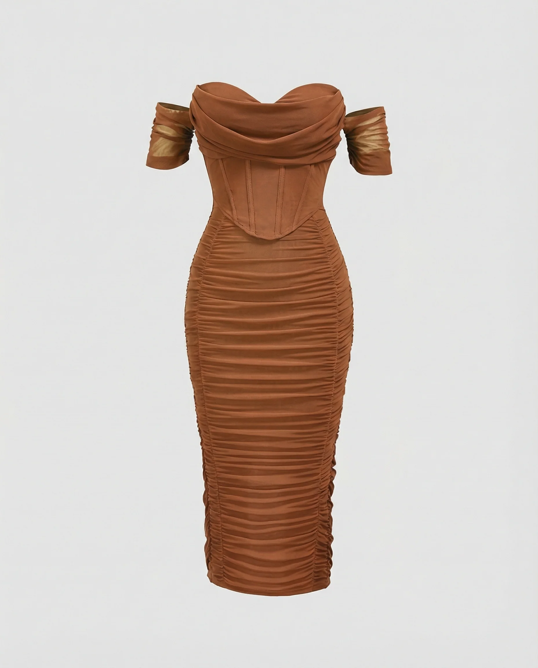 Damen Bardot Midikleid figurbetont - Image 5
