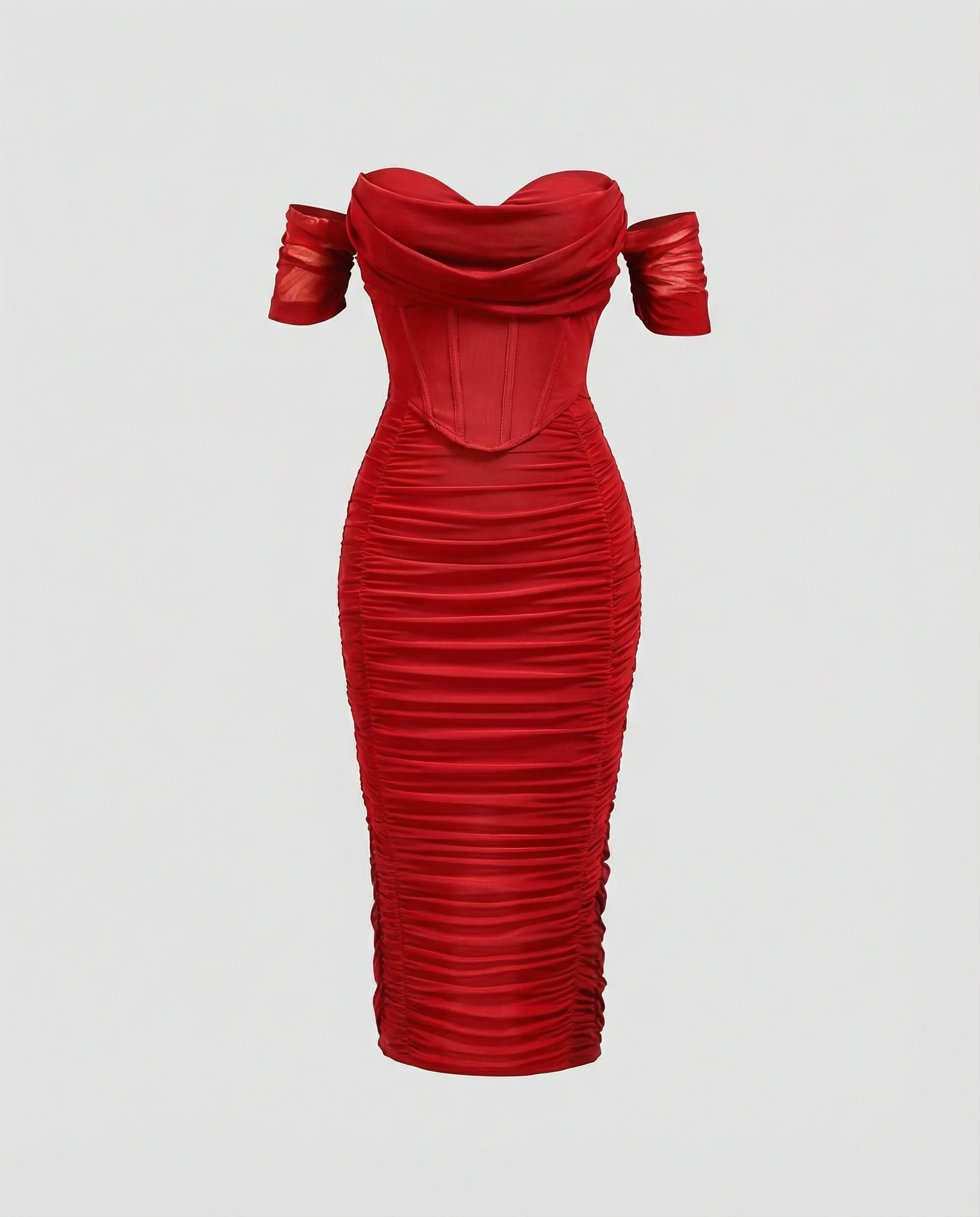 Damen Bardot Midikleid figurbetont - Image 9