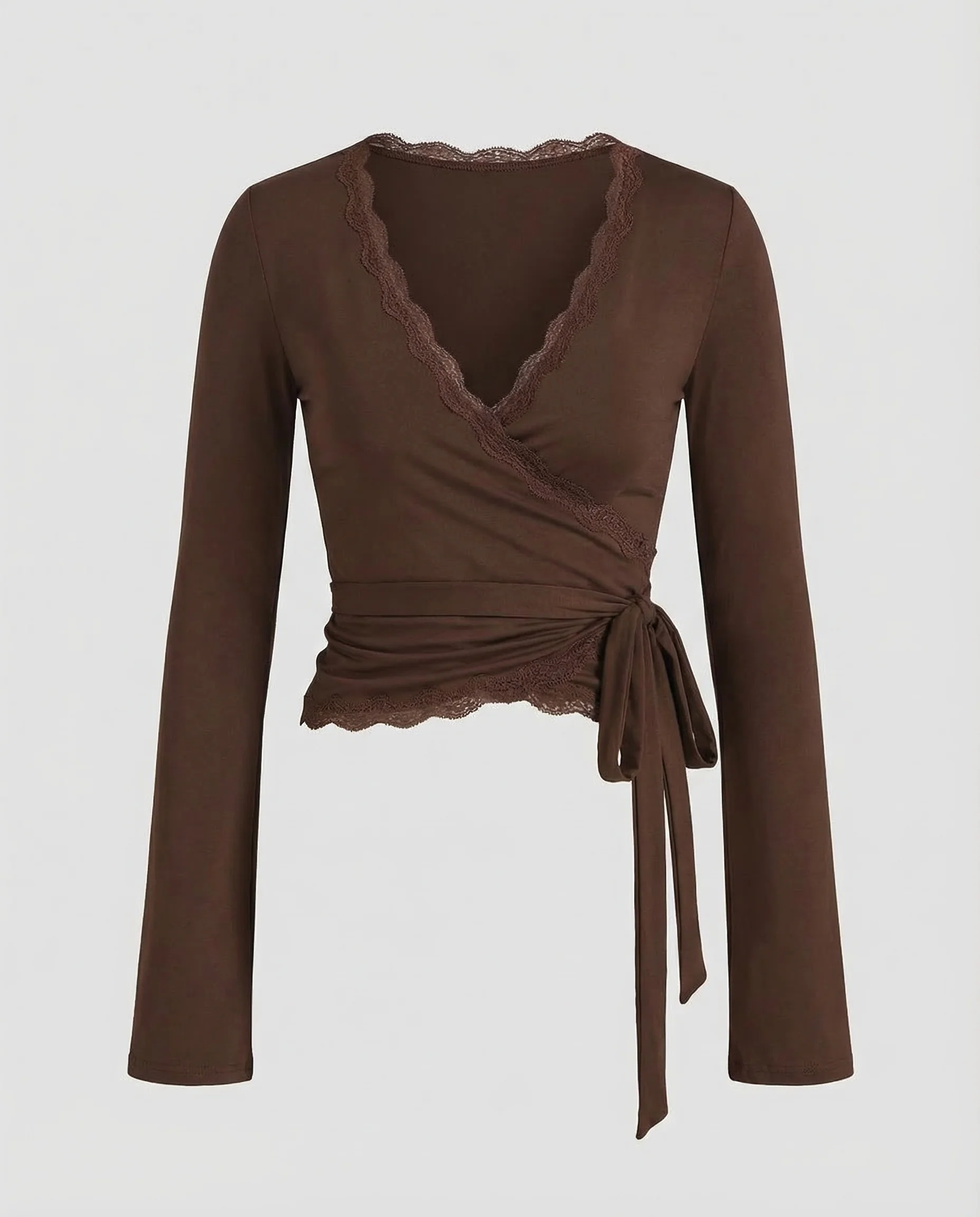 Damen Wickel Top Spitze - Image 5