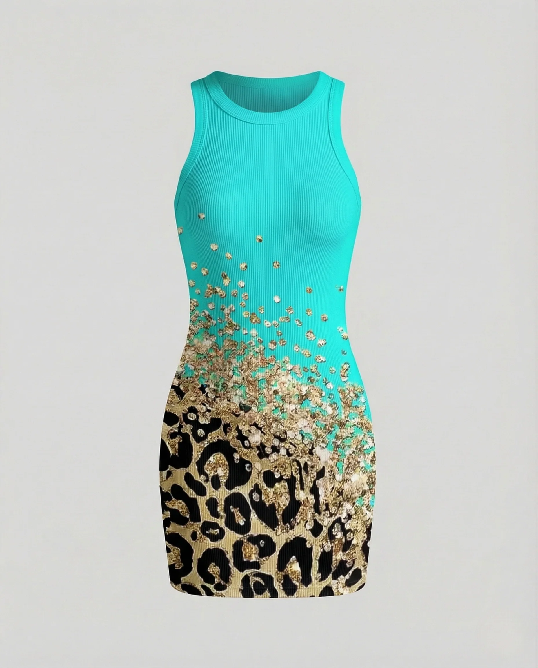 Damen Ripp Tankkleid Figurbetont - Image 8
