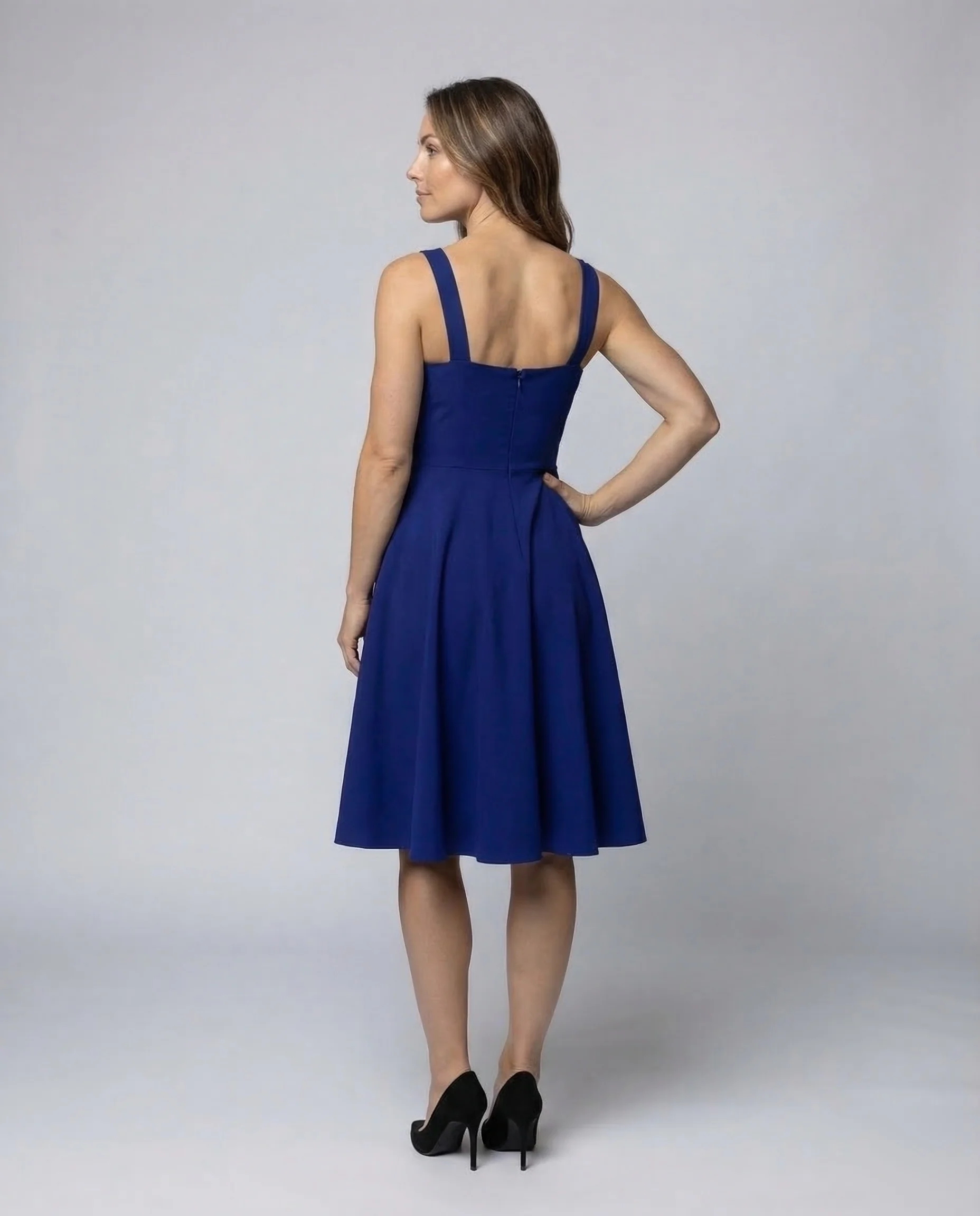 Damen Kleid Tellerrock Figurbetont - Image 4