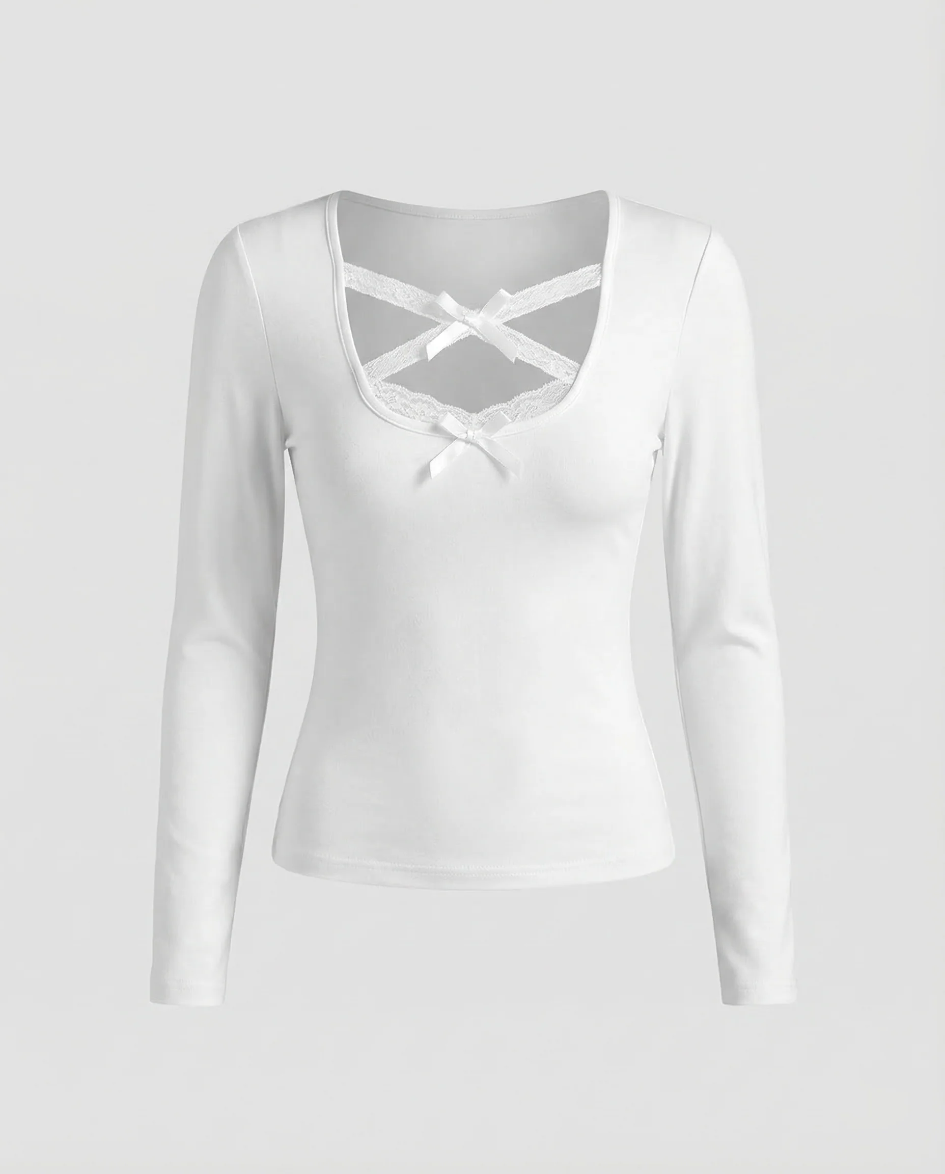 Damen Langarmshirt Spitze - Image 5