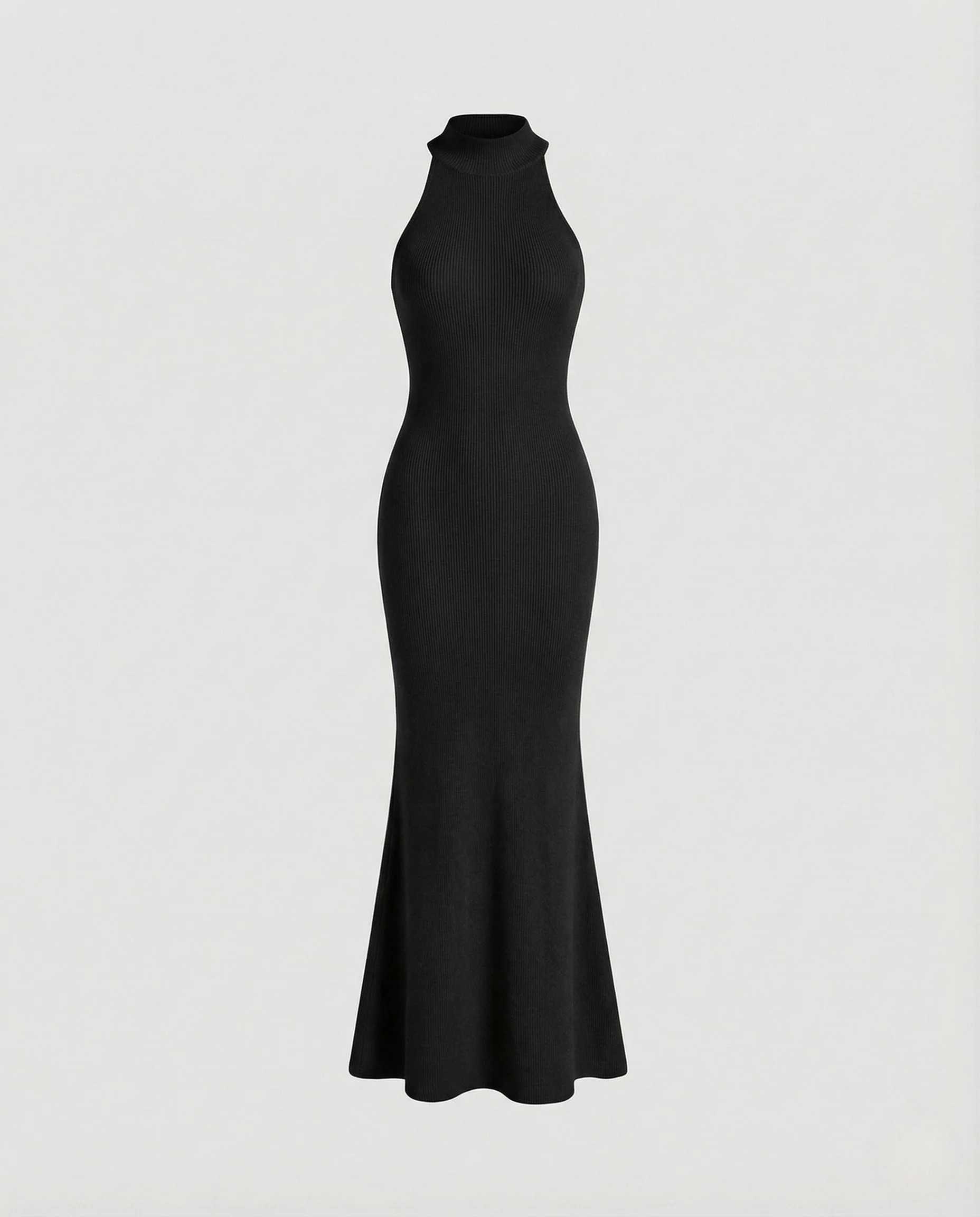 Damen Strick Maxikleid Stehkragen - Image 6