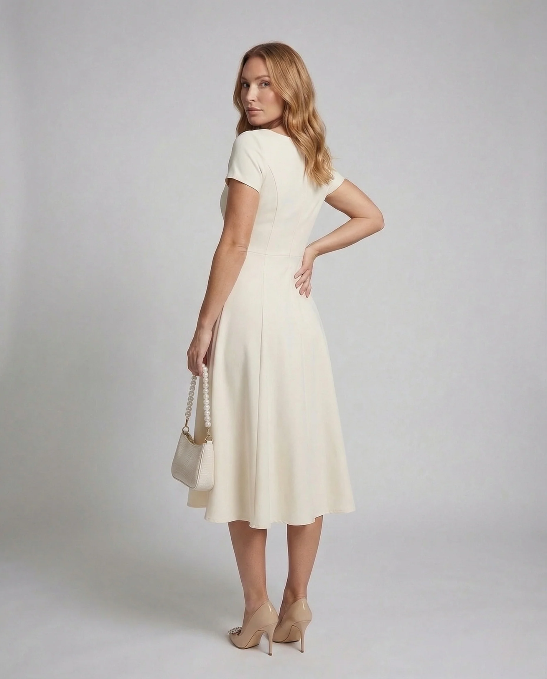 Damen Figurbetontes Maxikleid mit Glockenrock - Image 4