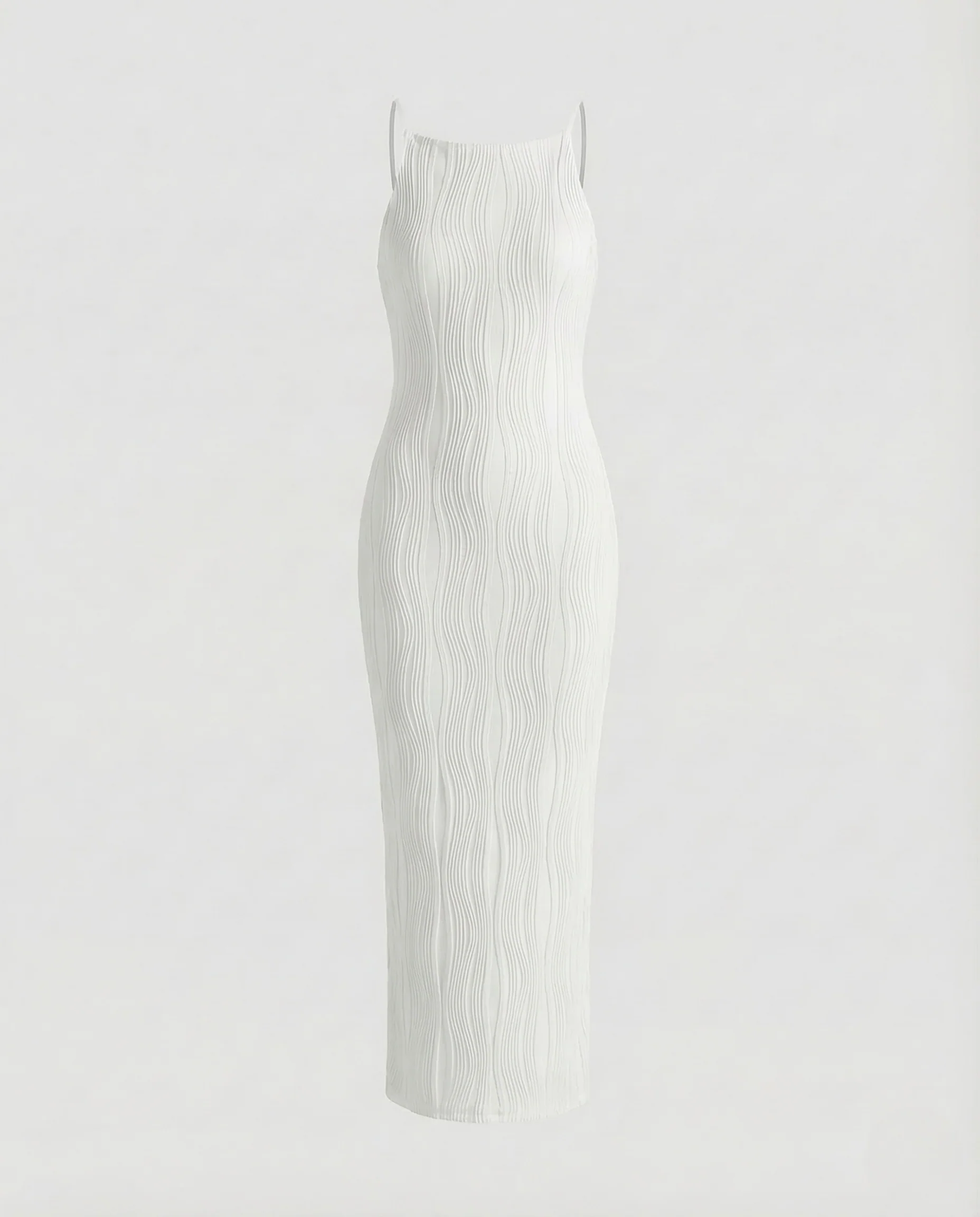 Damen Maxikleid Plissee Struktur - Image 6