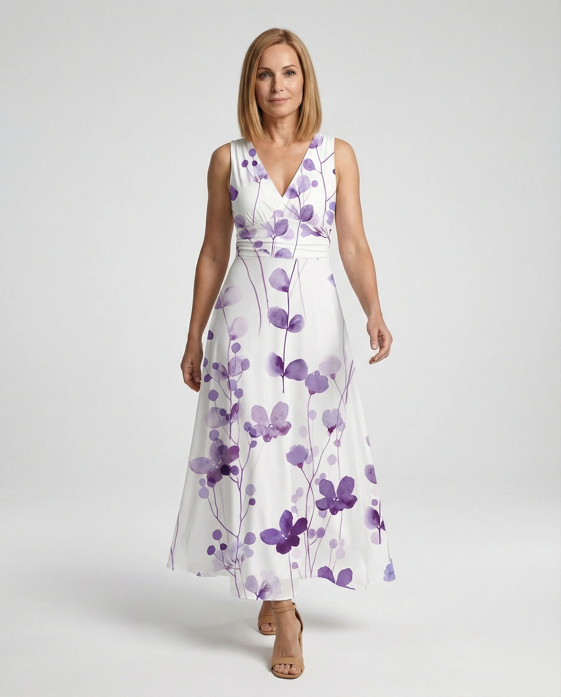 Damen Abendkleid elegant V-Ausschnitt - Image 5