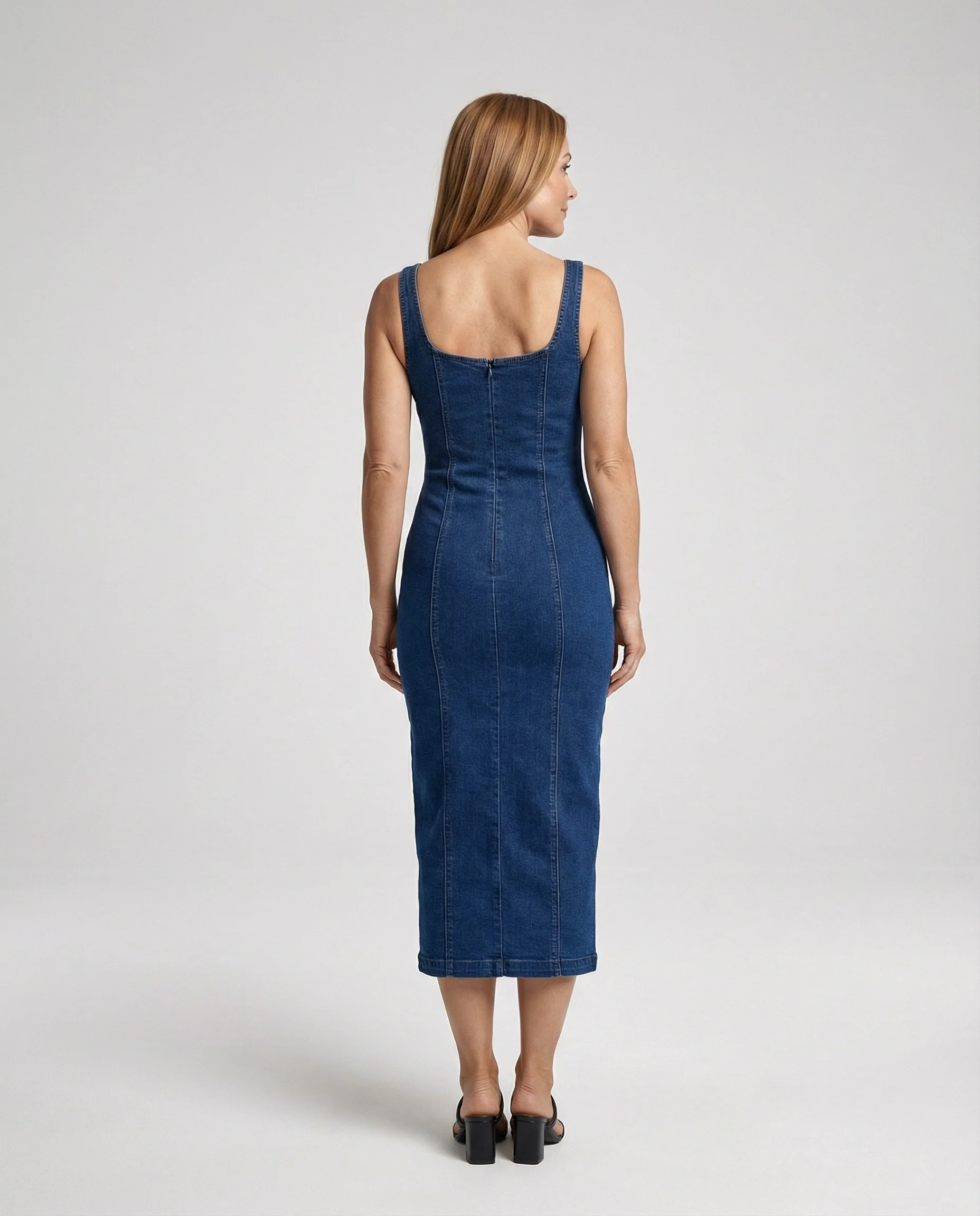 Damen Jeans Midikleid figurbetont - Image 2