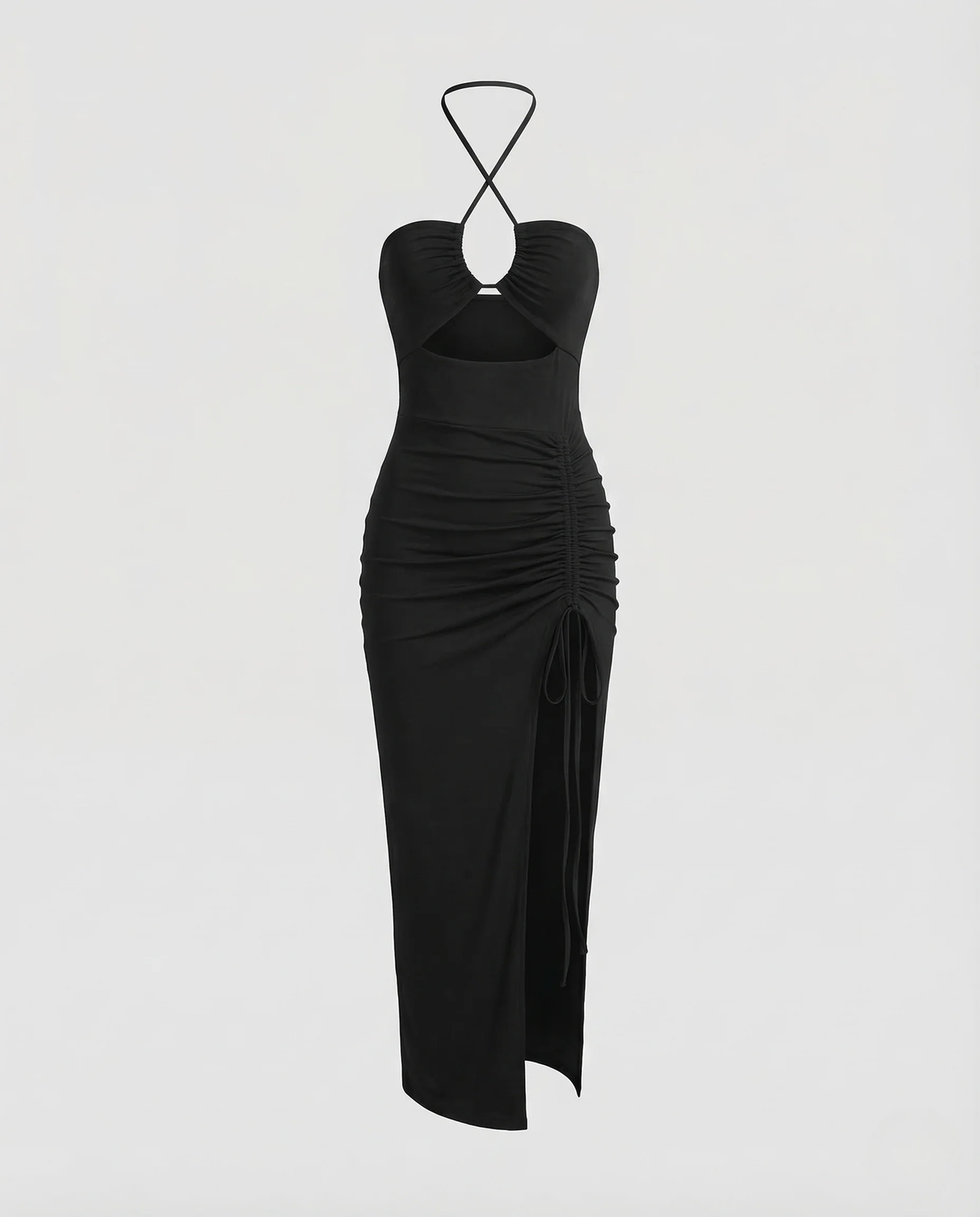 Damen Neckholder Abendkleid Cut Out - Image 5
