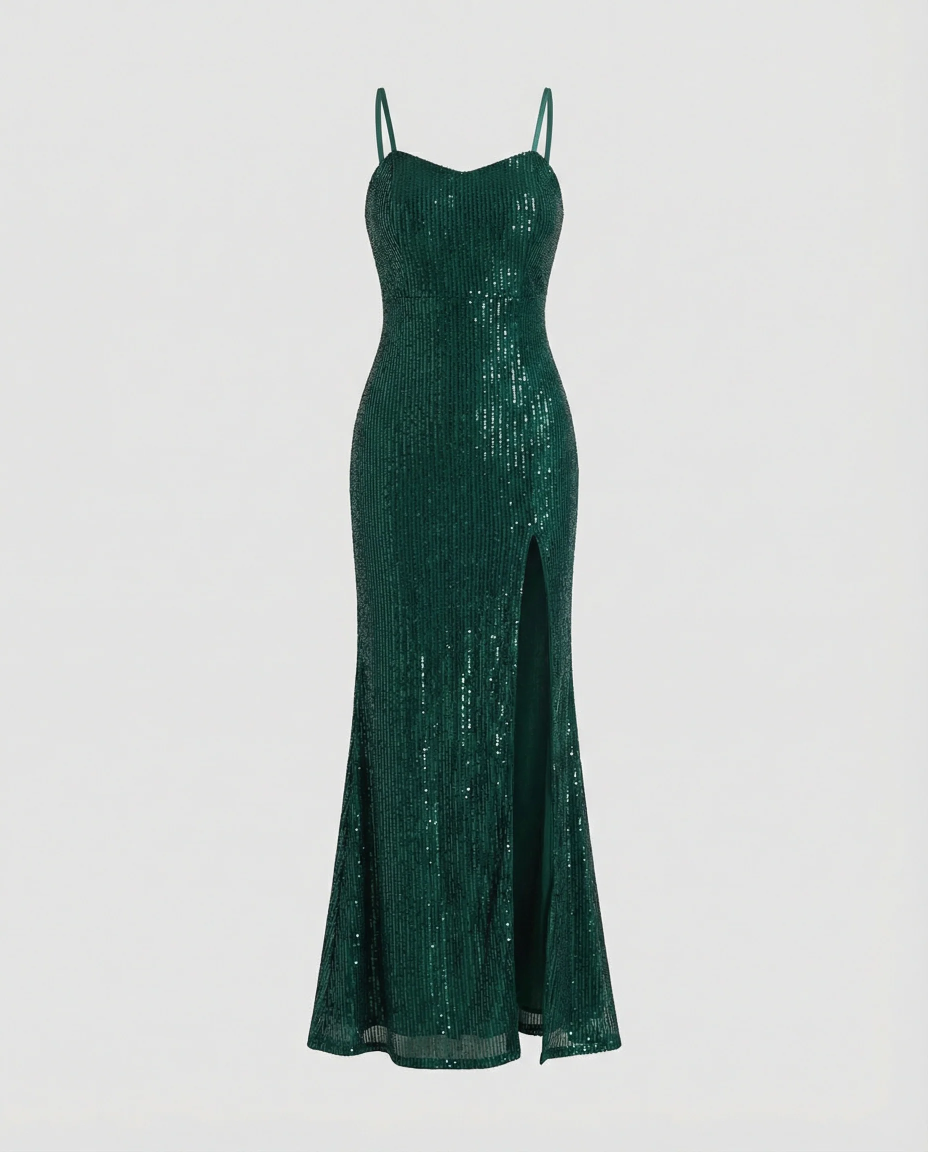 Abendkleid elegant mit Pailletten und Beinschlitz - Image 6