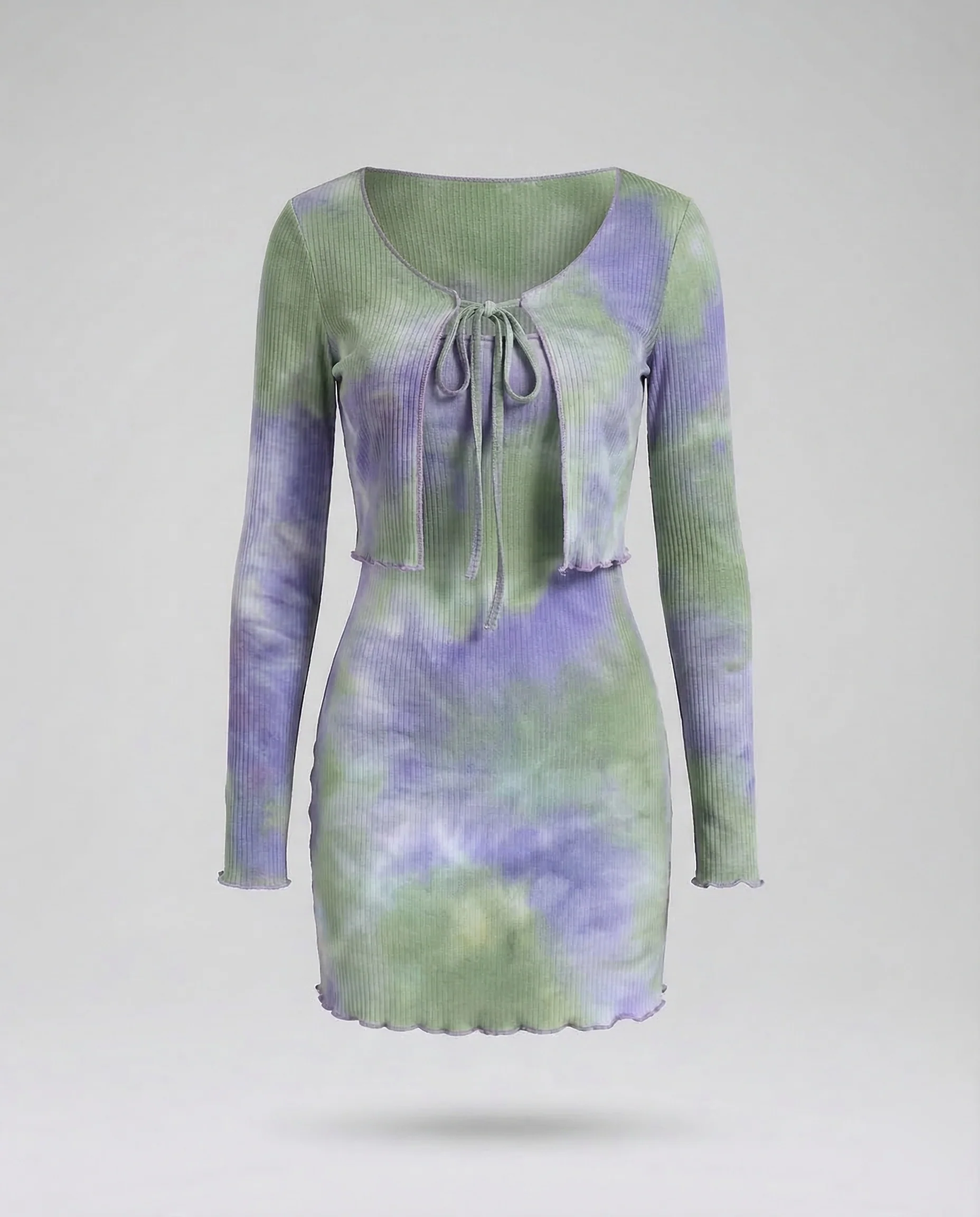 Damen Rippkleid Bolero - Image 6