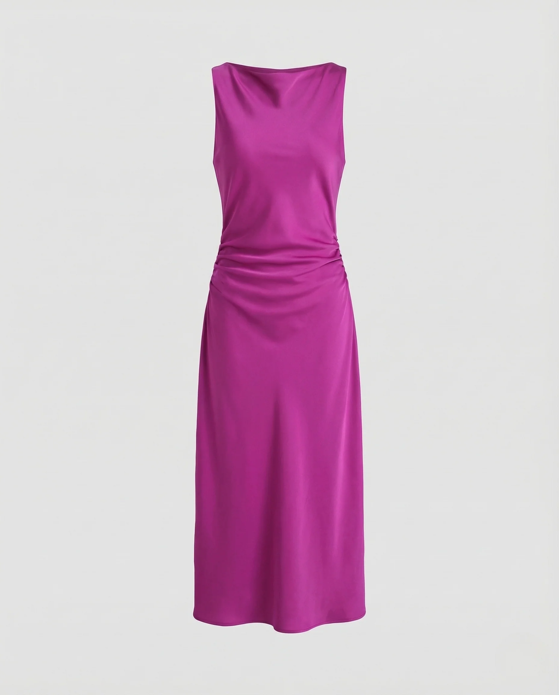 Damen Satin Abendkleid Wasserfall - Image 5