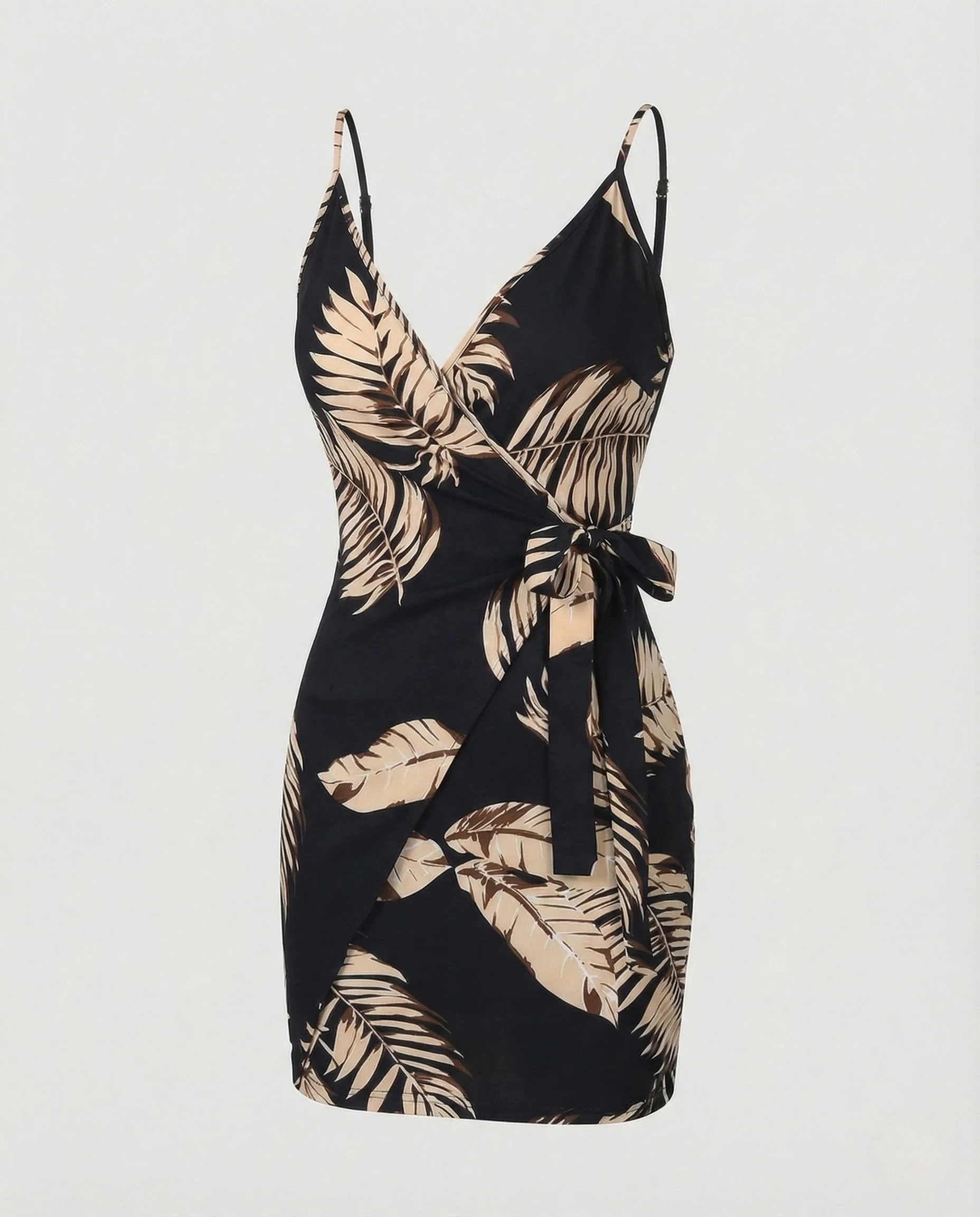 Damen Wickel Minikleid mit Spaghettiträgern - Image 8