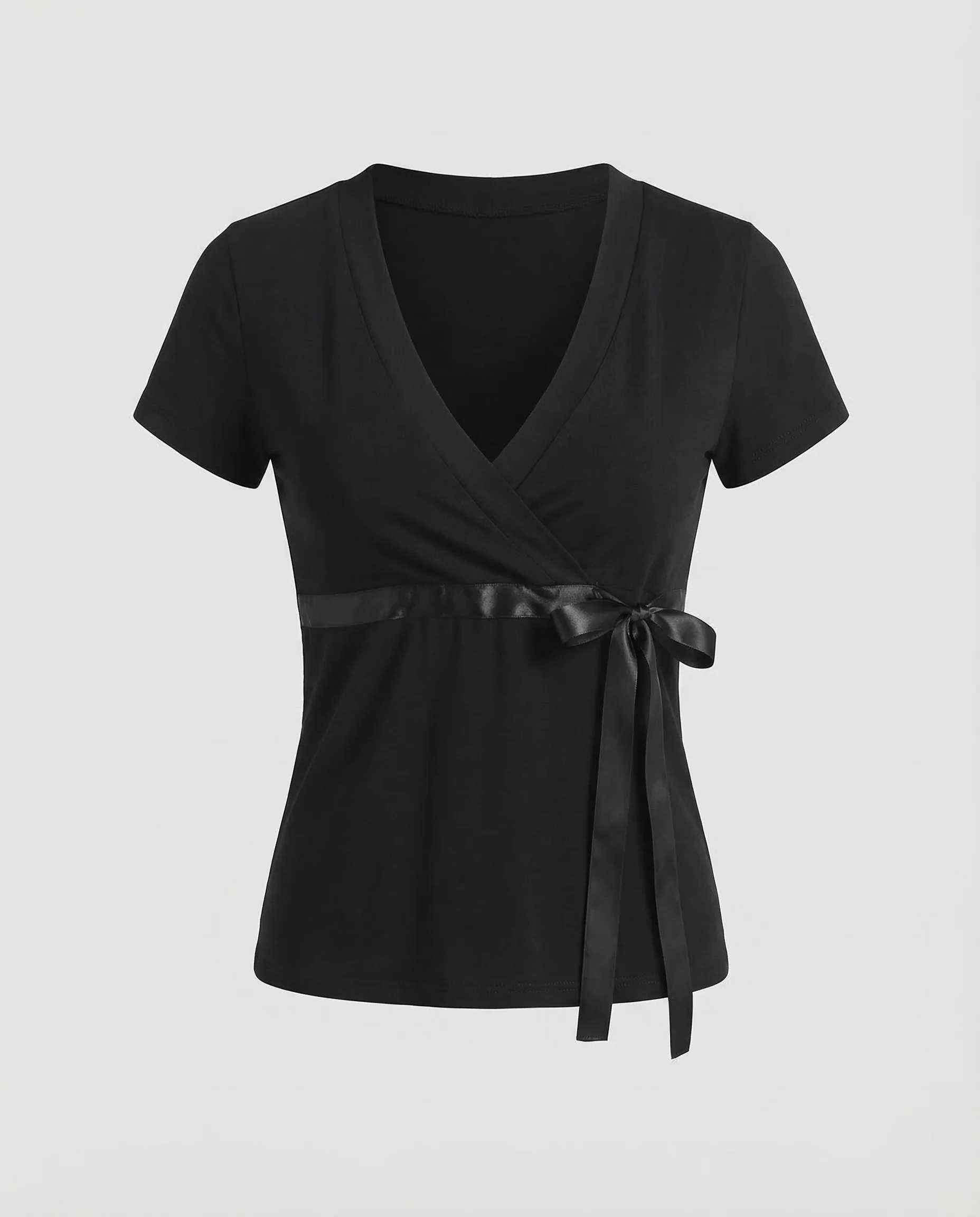 Damen Wickelshirt V Ausschnitt - Image 5