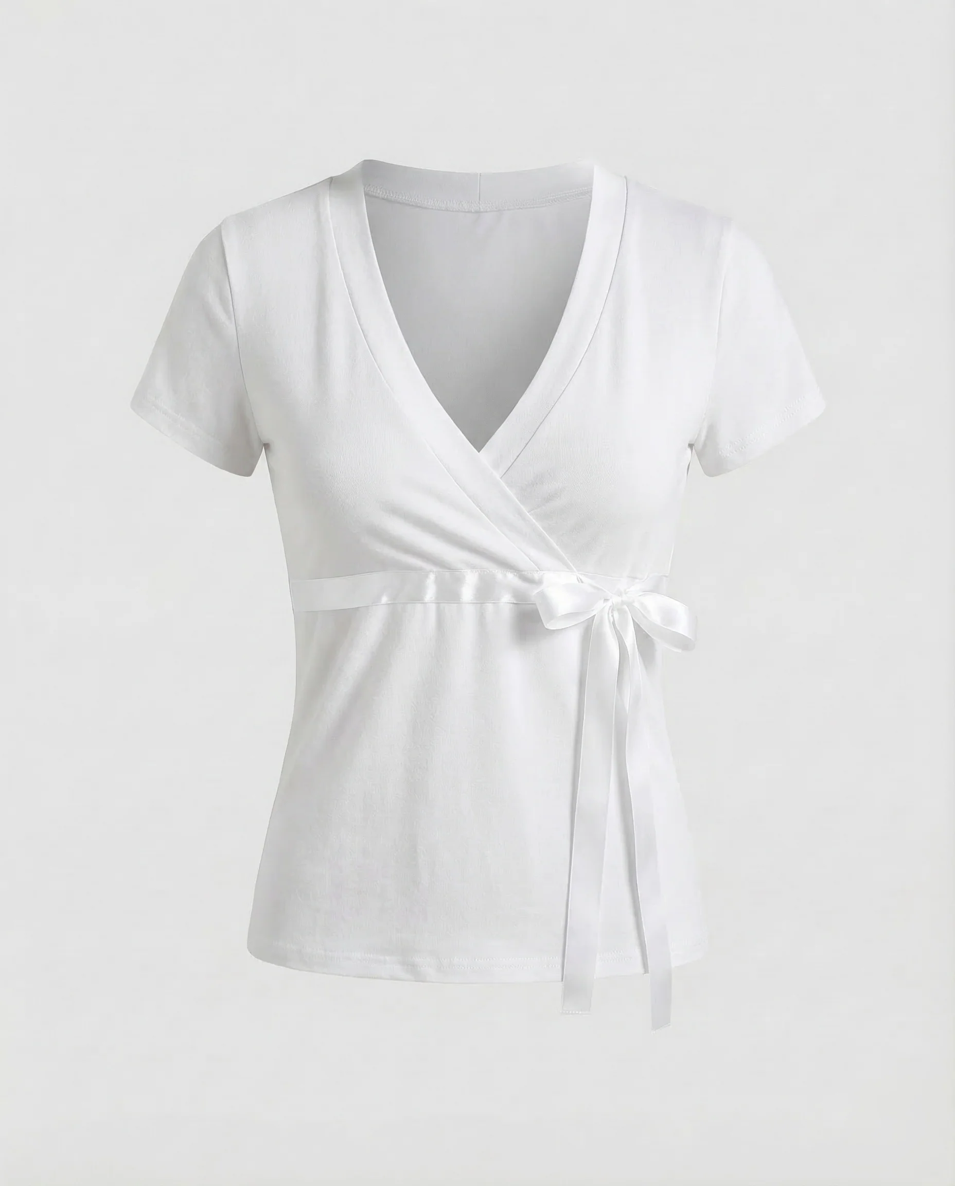 Damen Wickelshirt V Ausschnitt - Image 6
