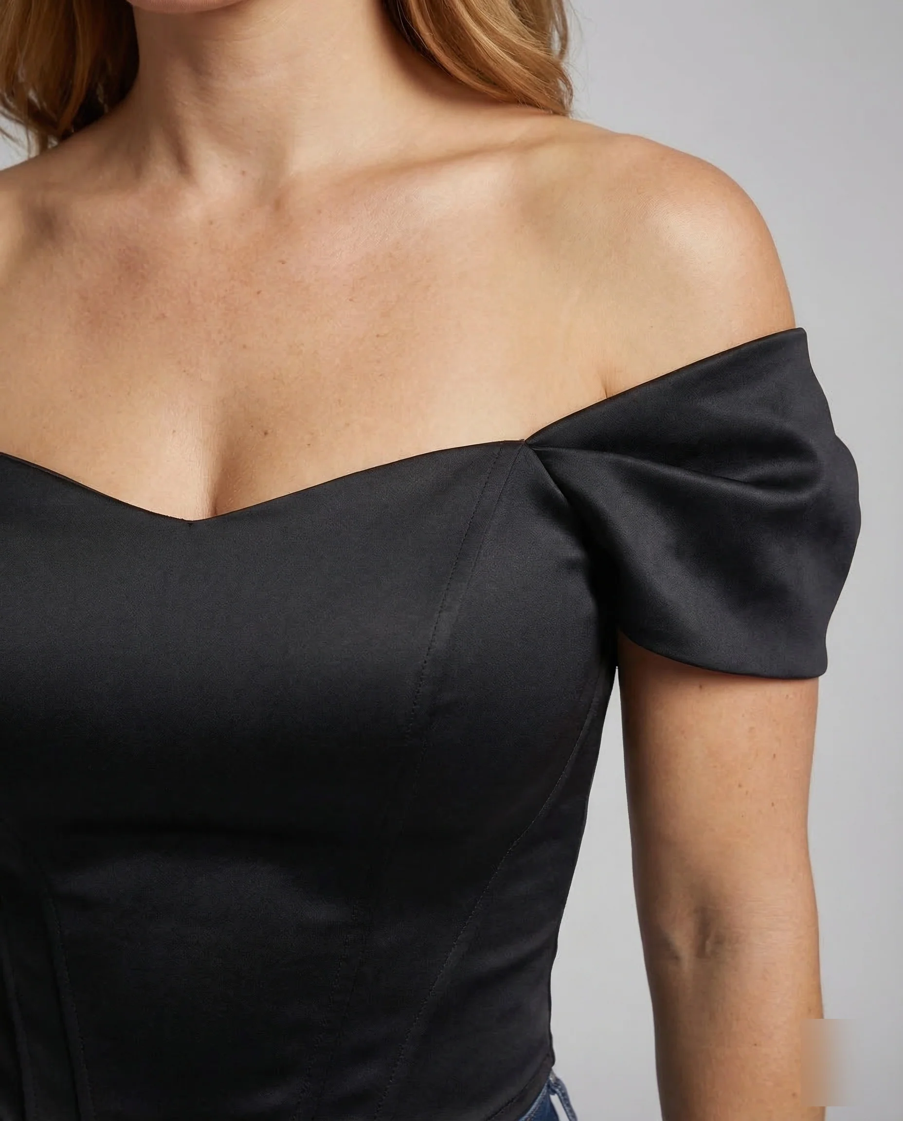 Damen Mieder Top Off Shoulder - Image 3