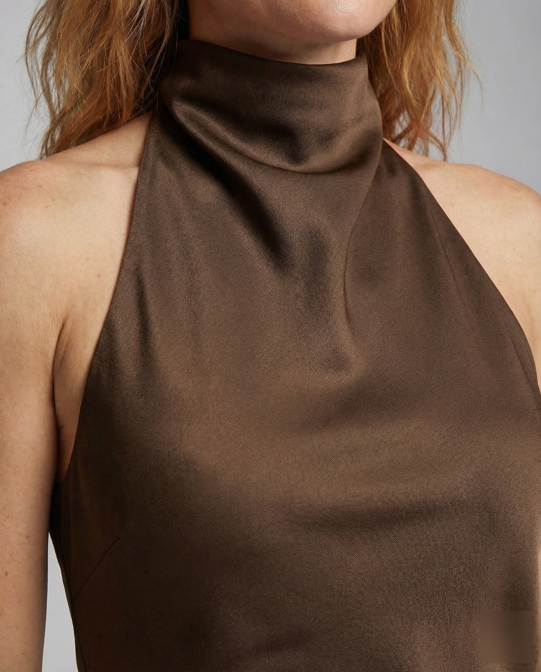 Damen Halter Top Satin - Image 3