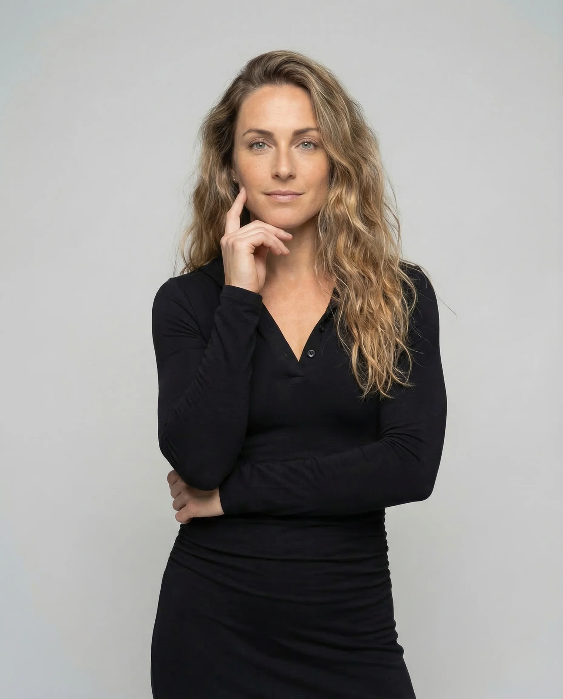 Damen Maxikleid V Ausschnitt Raffung - Image 2
