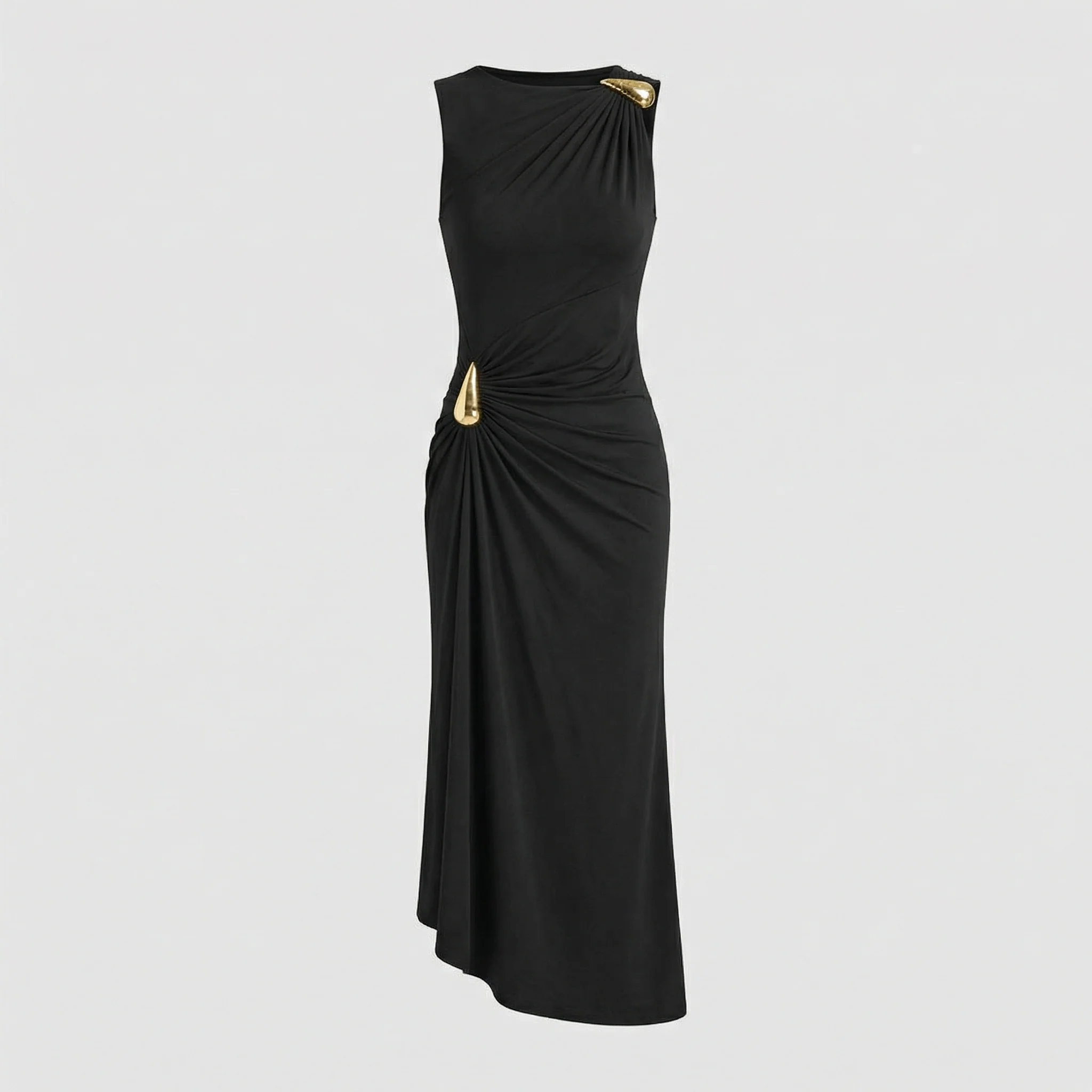 Damen Maxikleid One Shoulder elegant - Image 4