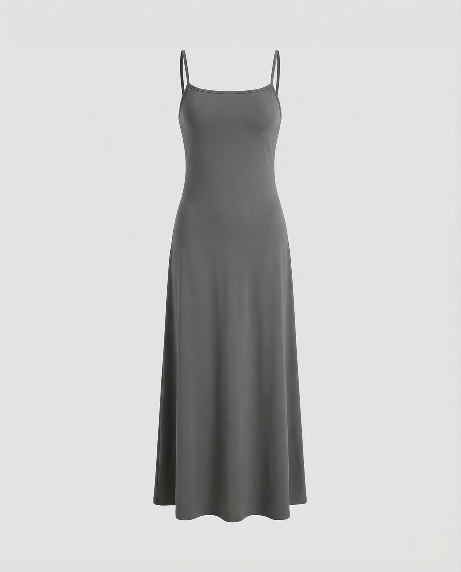 Figurschmeichelndes Maxikleid mit Spaghettiträgern und elastischem Jersey Heidi Mode - Image 5
