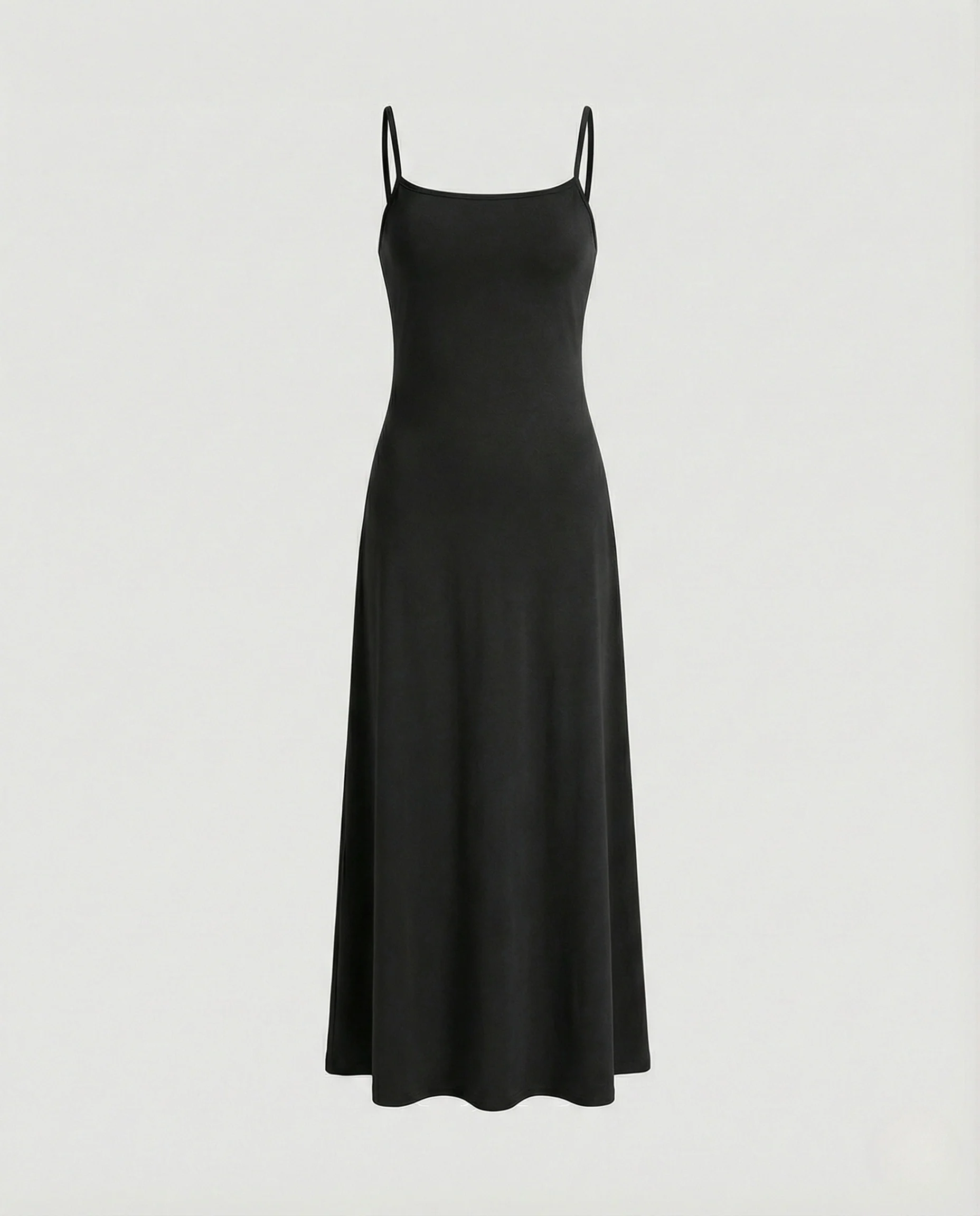 Figurschmeichelndes Maxikleid mit Spaghettiträgern und elastischem Jersey Heidi Mode - Image 6