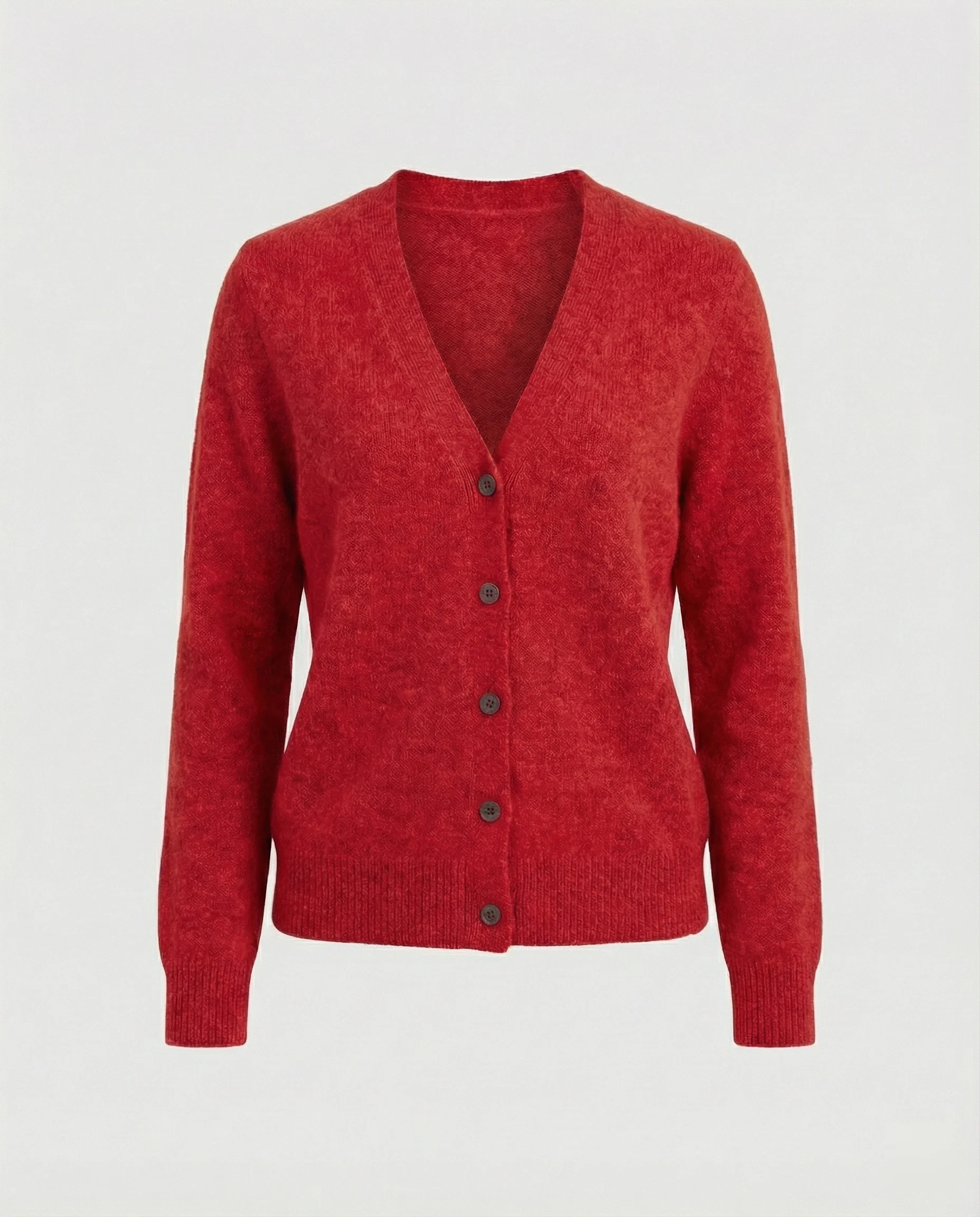 Flauschiger Kurzcardigan aus Alpaka-Mix mit verdeckter Knopfleiste und breiten Rippbündchen Heidi-Mode - Image 11