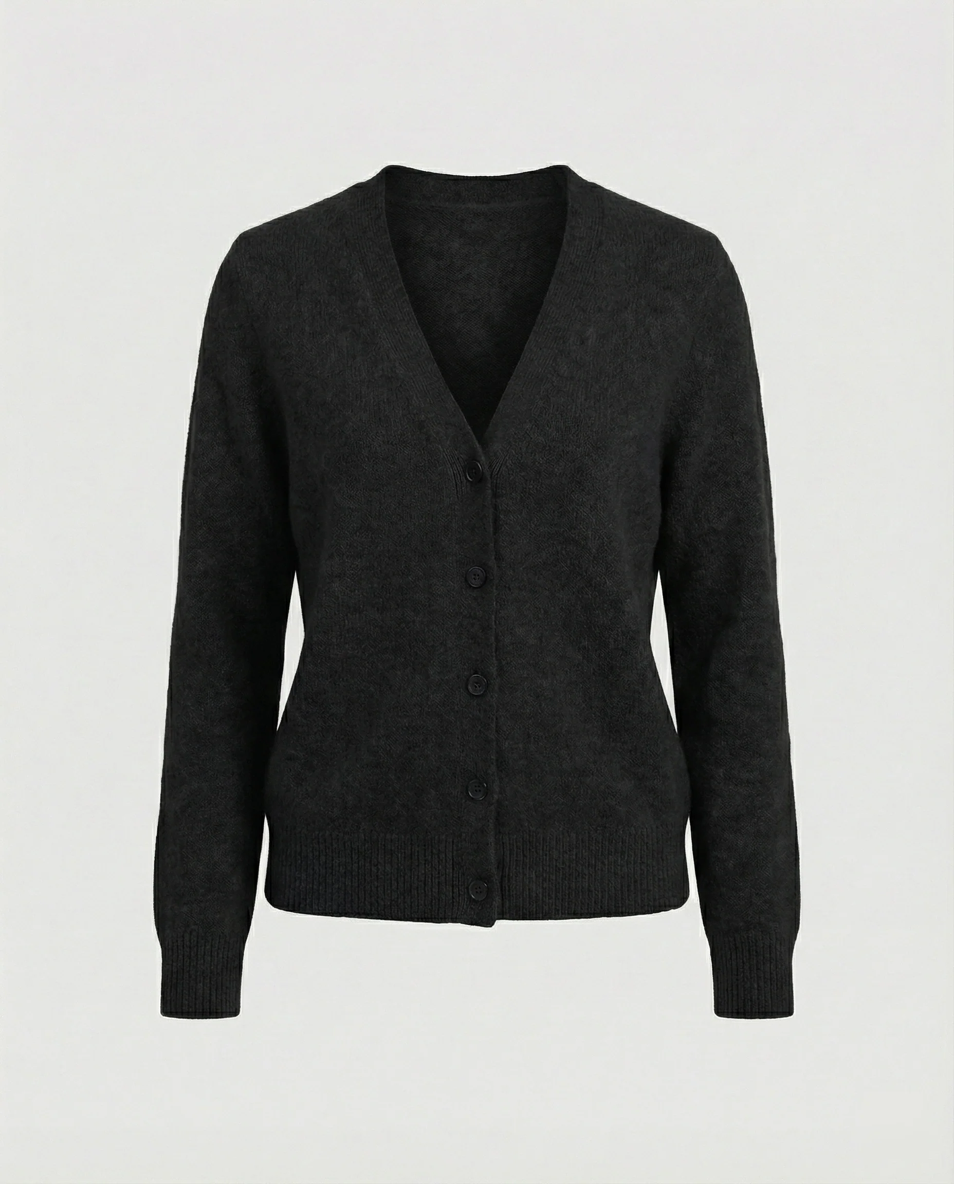 Flauschiger Kurzcardigan aus Alpaka-Mix mit verdeckter Knopfleiste und breiten Rippbündchen Heidi-Mode - Image 5