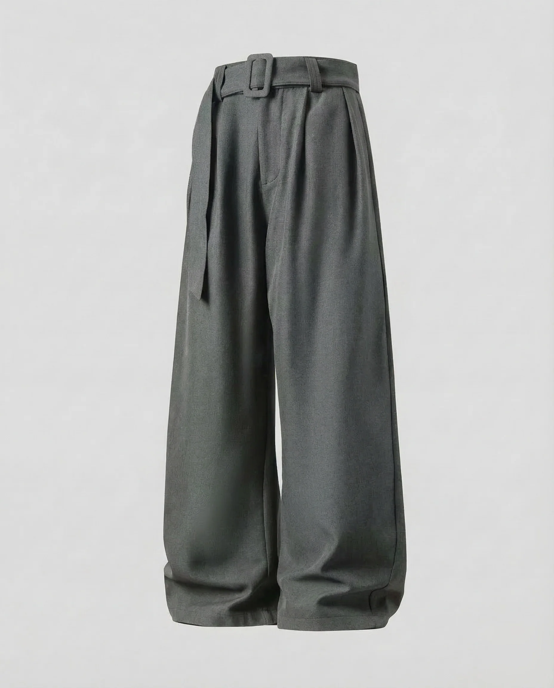 Damen Bundfaltenhose Stoffgürtel Weit - Image 6