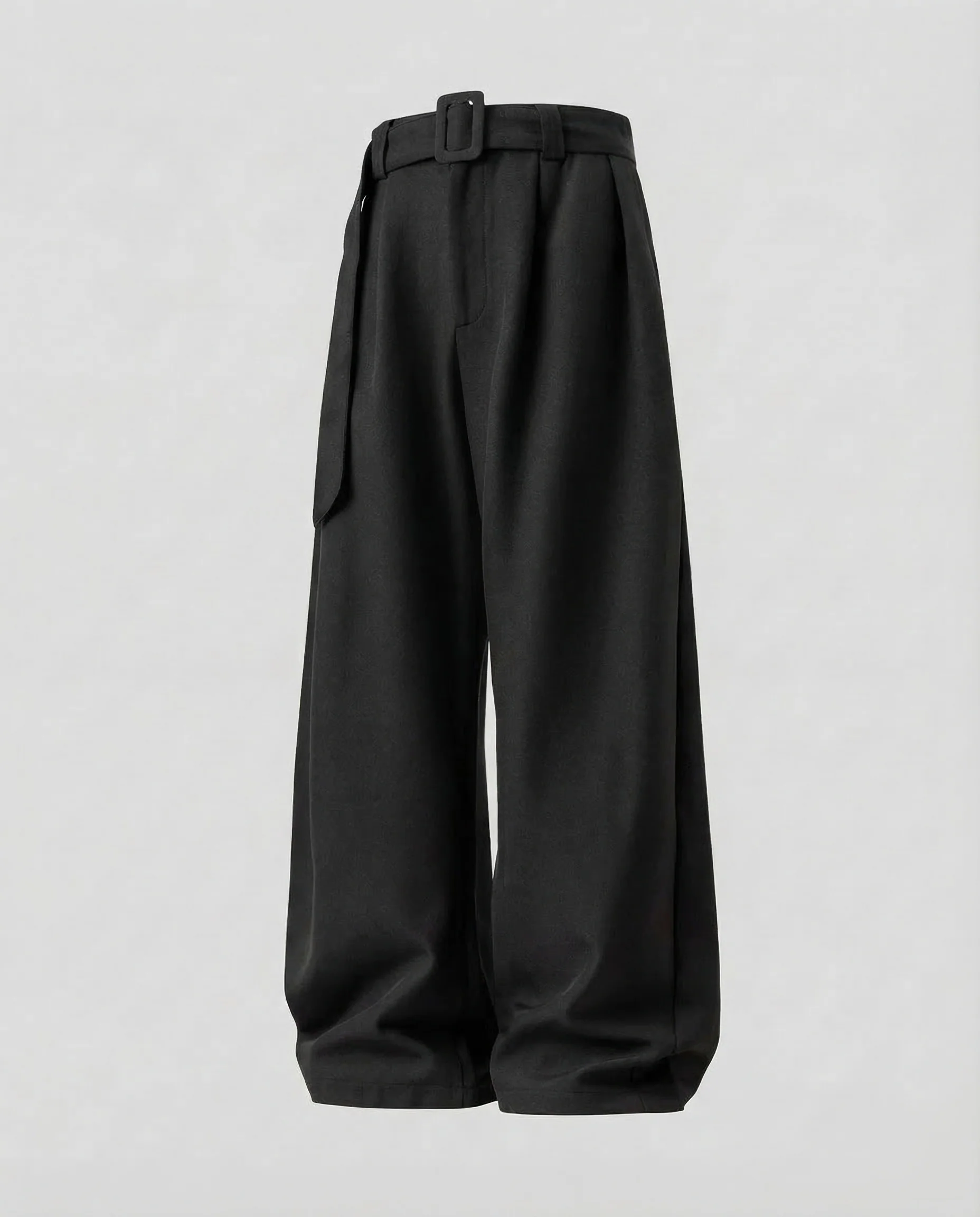 Damen Bundfaltenhose Stoffgürtel Weit - Image 7