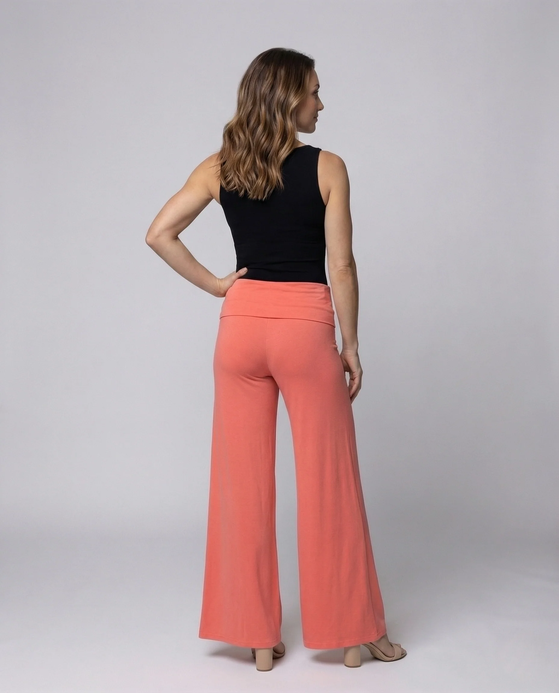 Damen Palazzo Hose Umschlagbund - Image 4