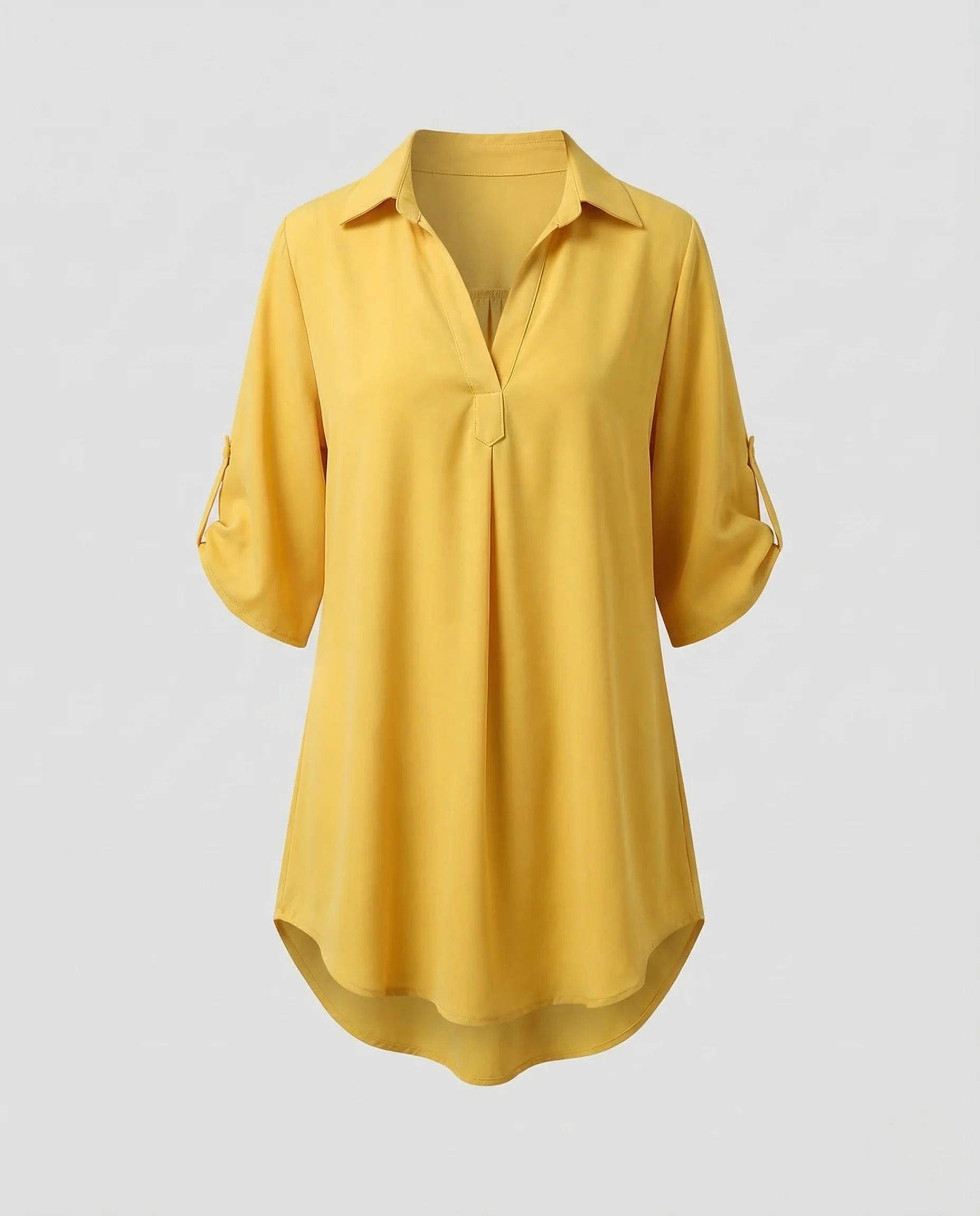 Damen Tunika Bluse V Ausschnitt - Image 5