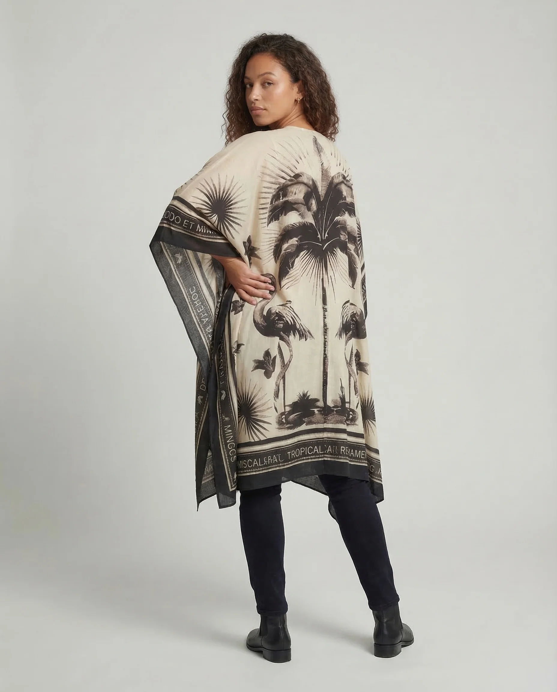 Damen Kaftan Maxikleid Print - Image 4