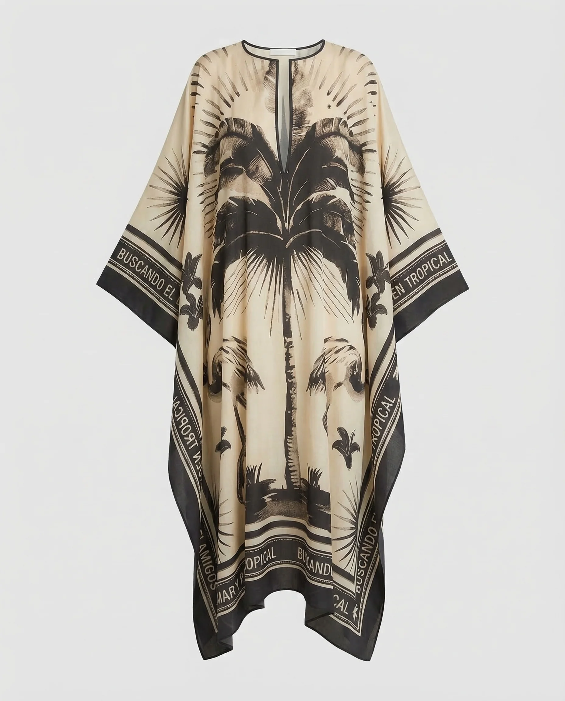 Damen Kaftan Maxikleid Print - Image 5