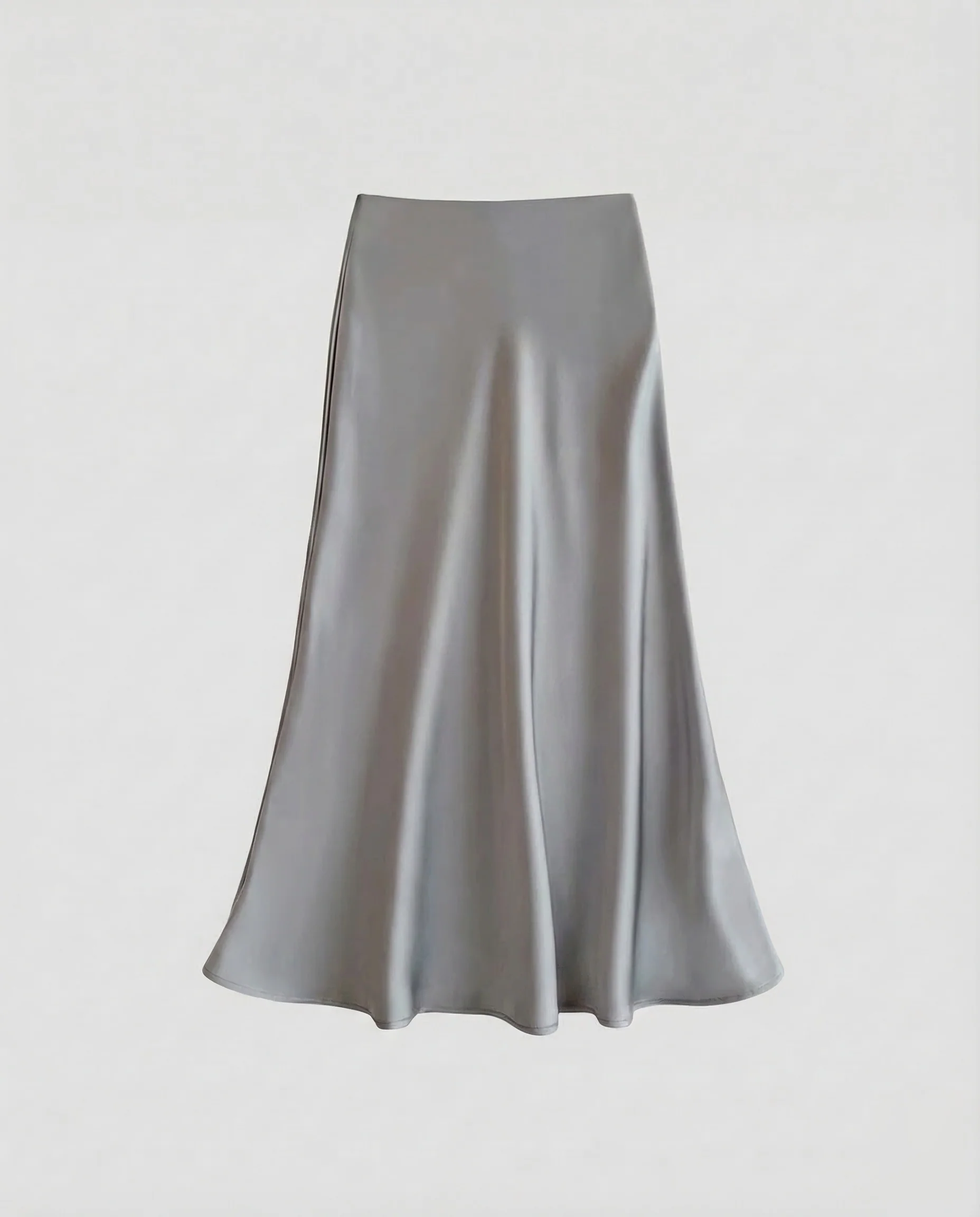 Damen Satin Midirock Schrägschnitt - Image 10