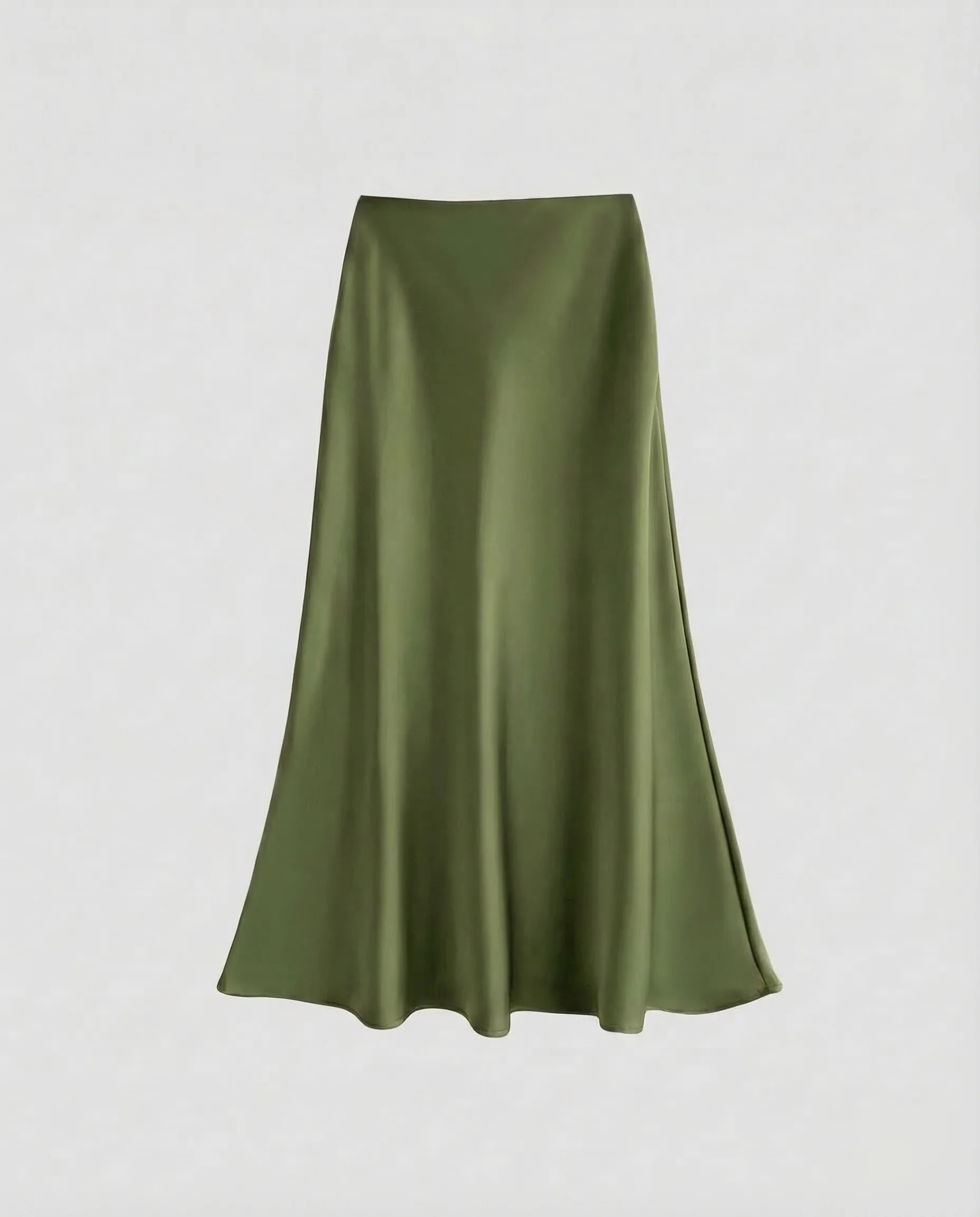 Damen Satin Midirock Schrägschnitt - Image 12