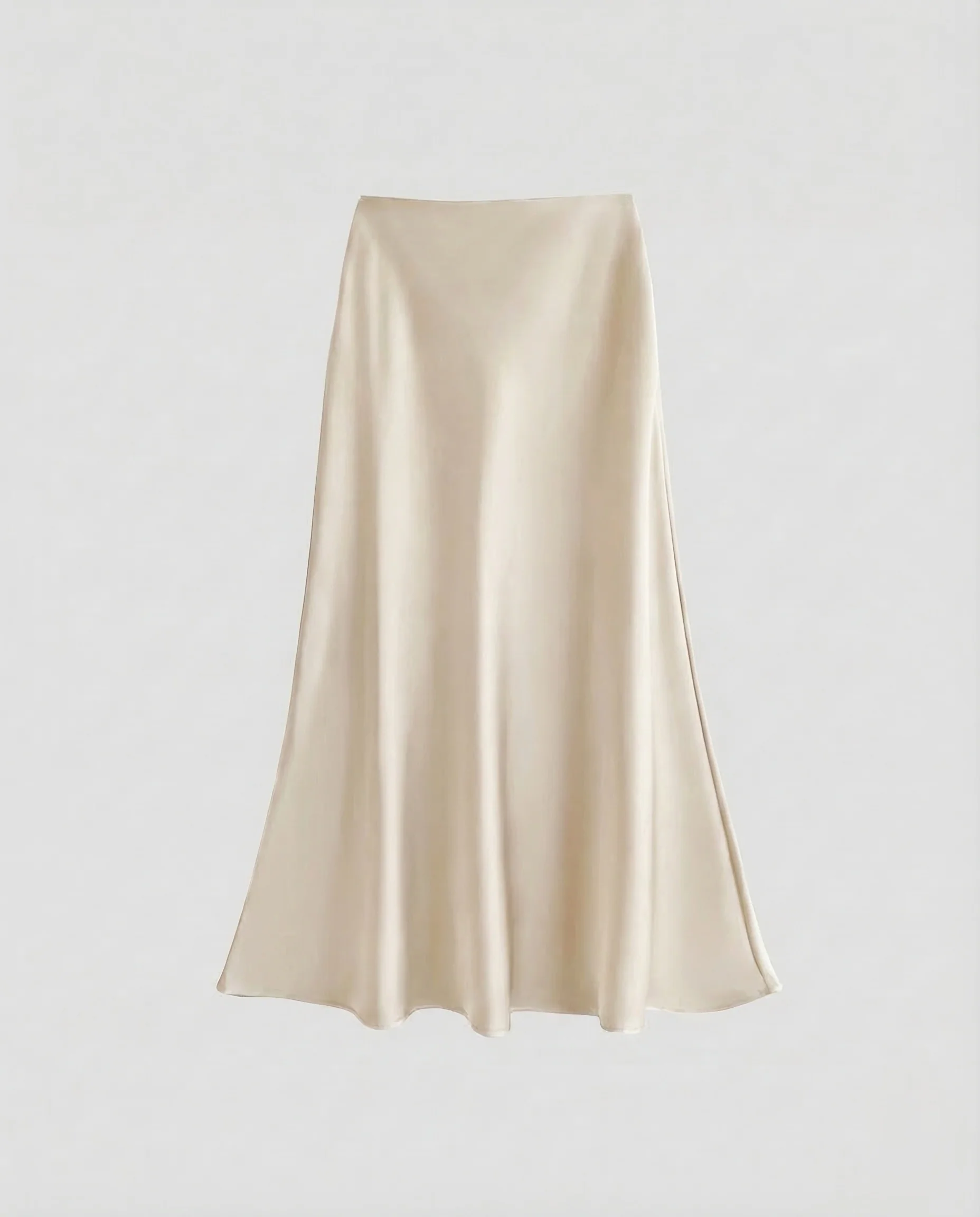 Damen Satin Midirock Schrägschnitt - Image 13
