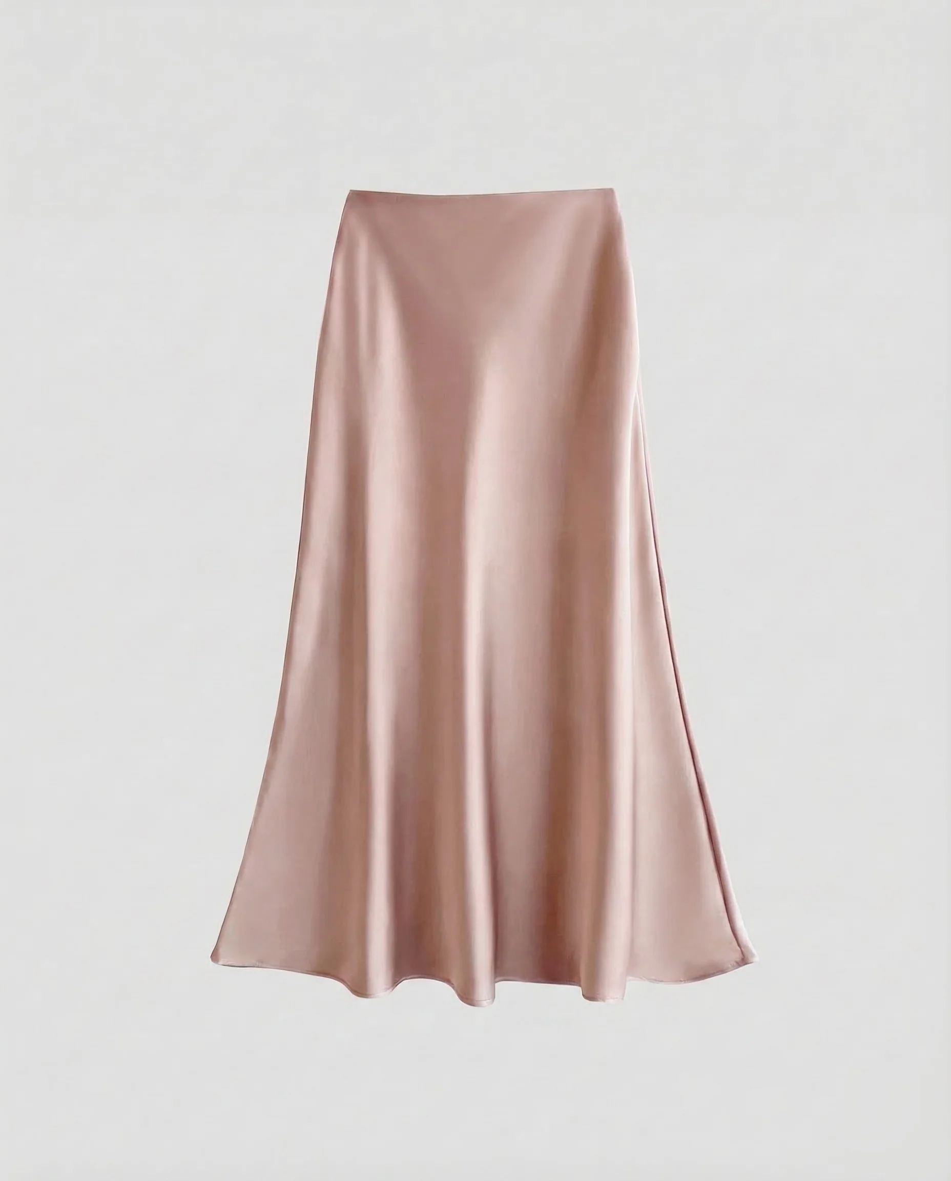 Damen Satin Midirock Schrägschnitt - Image 14
