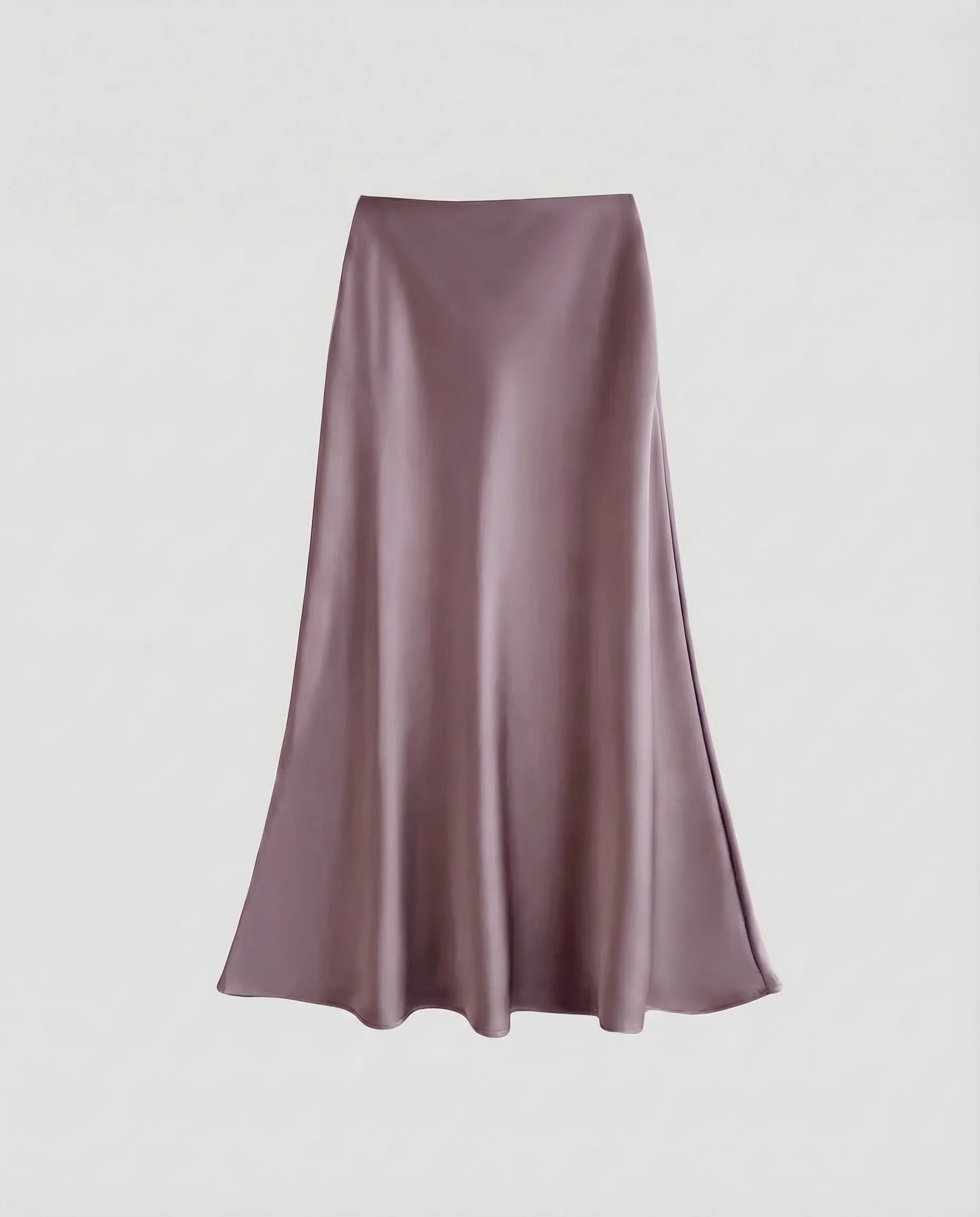 Damen Satin Midirock Schrägschnitt - Image 15