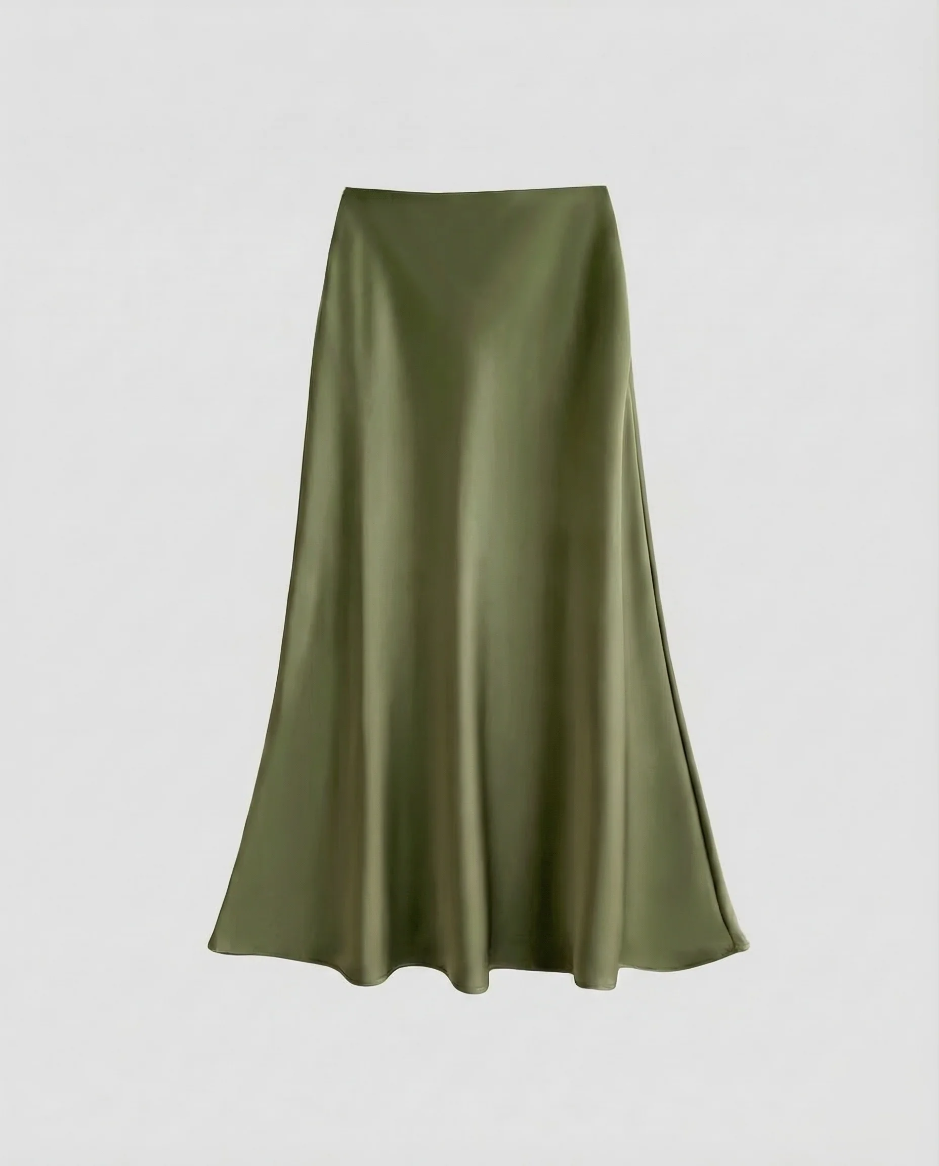 Damen Satin Midirock Schrägschnitt - Image 18